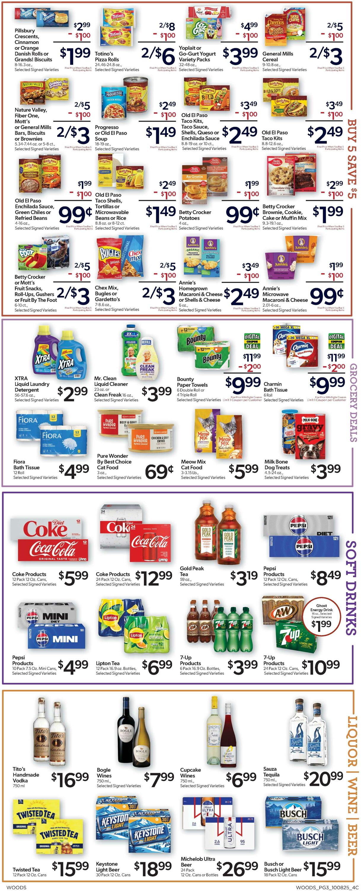 Weekly ad Woods Supermarket 10/08/2025 - 10/14/2025