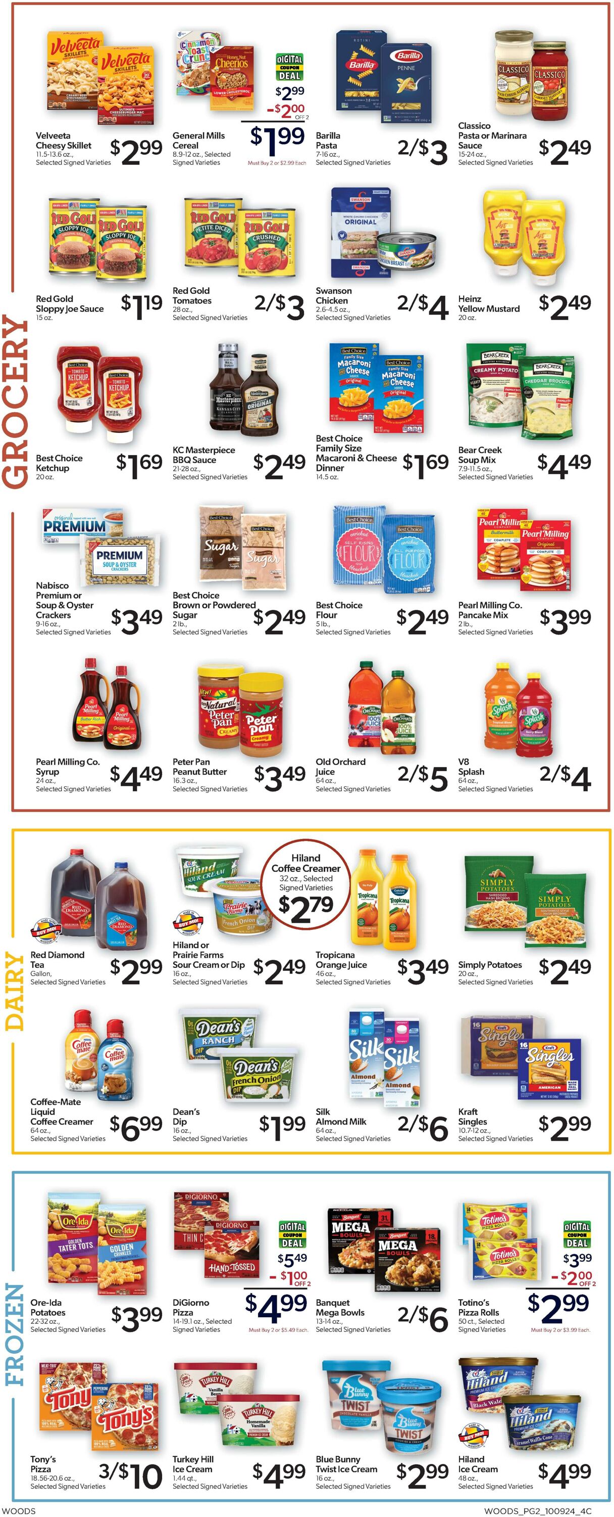 Weekly ad Woods Supermarket 10/09/2024 - 10/15/2024