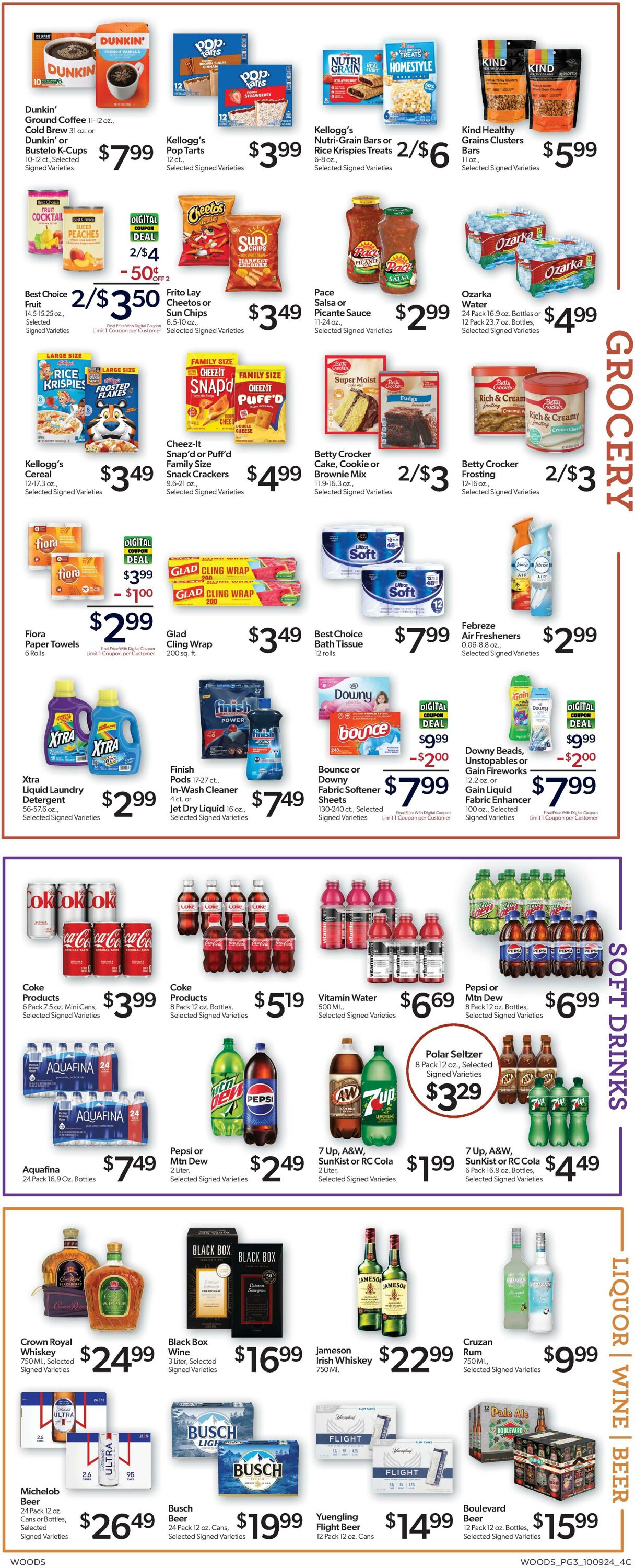 Weekly ad Woods Supermarket 10/09/2024 - 10/15/2024