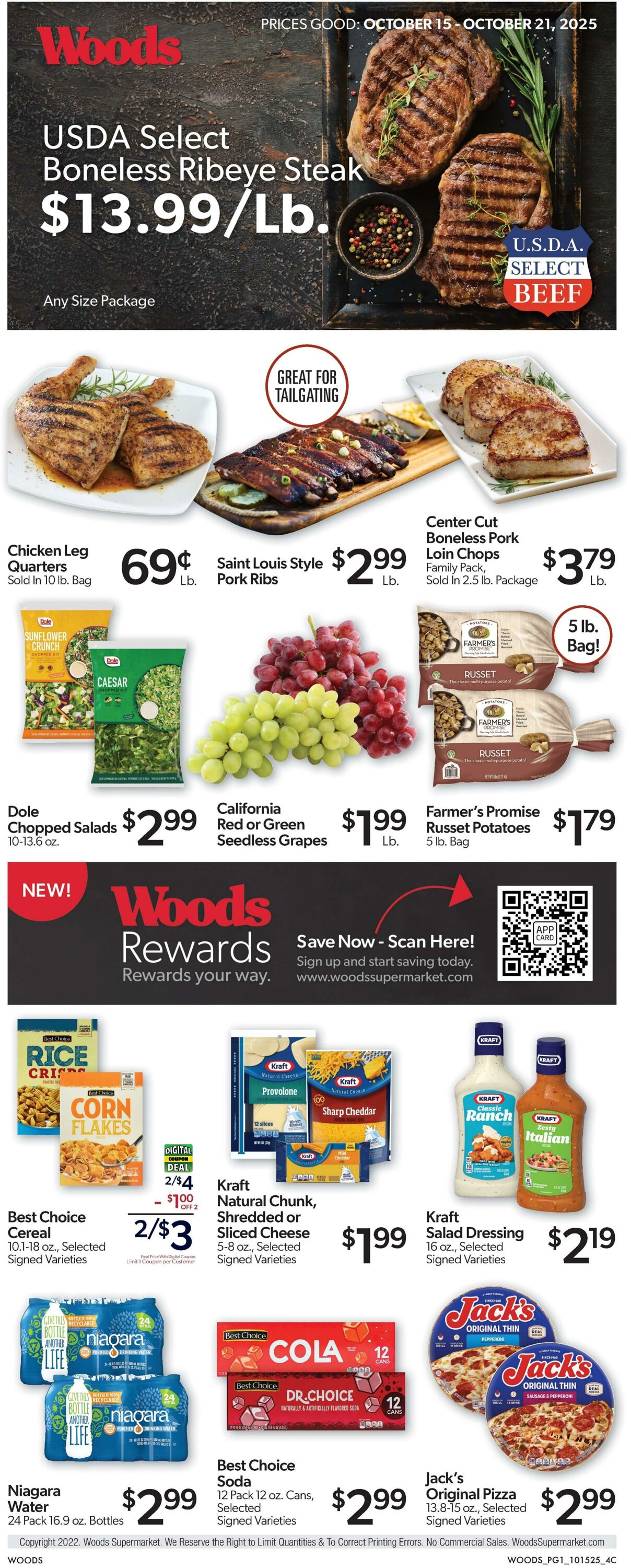Weekly ad Woods Supermarket 10/15/2025 - 10/21/2025