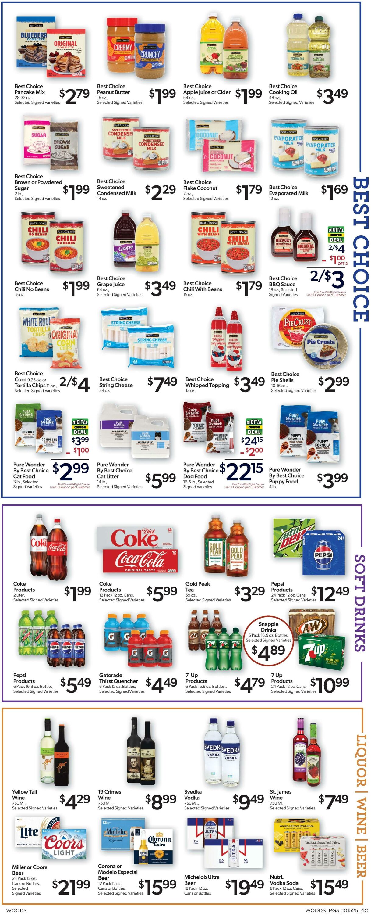 Weekly ad Woods Supermarket 10/15/2025 - 10/21/2025