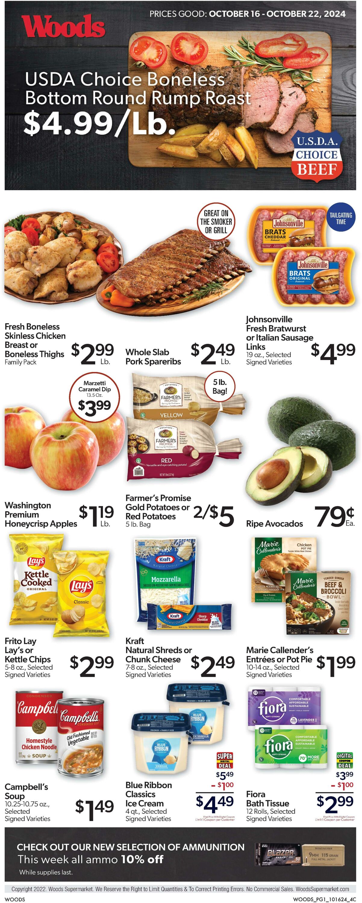 Weekly ad Woods Supermarket 10/16/2024 - 10/22/2024