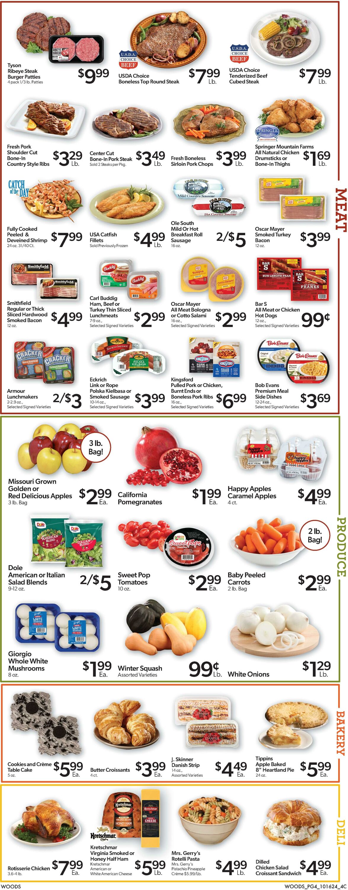 Weekly ad Woods Supermarket 10/16/2024 - 10/22/2024