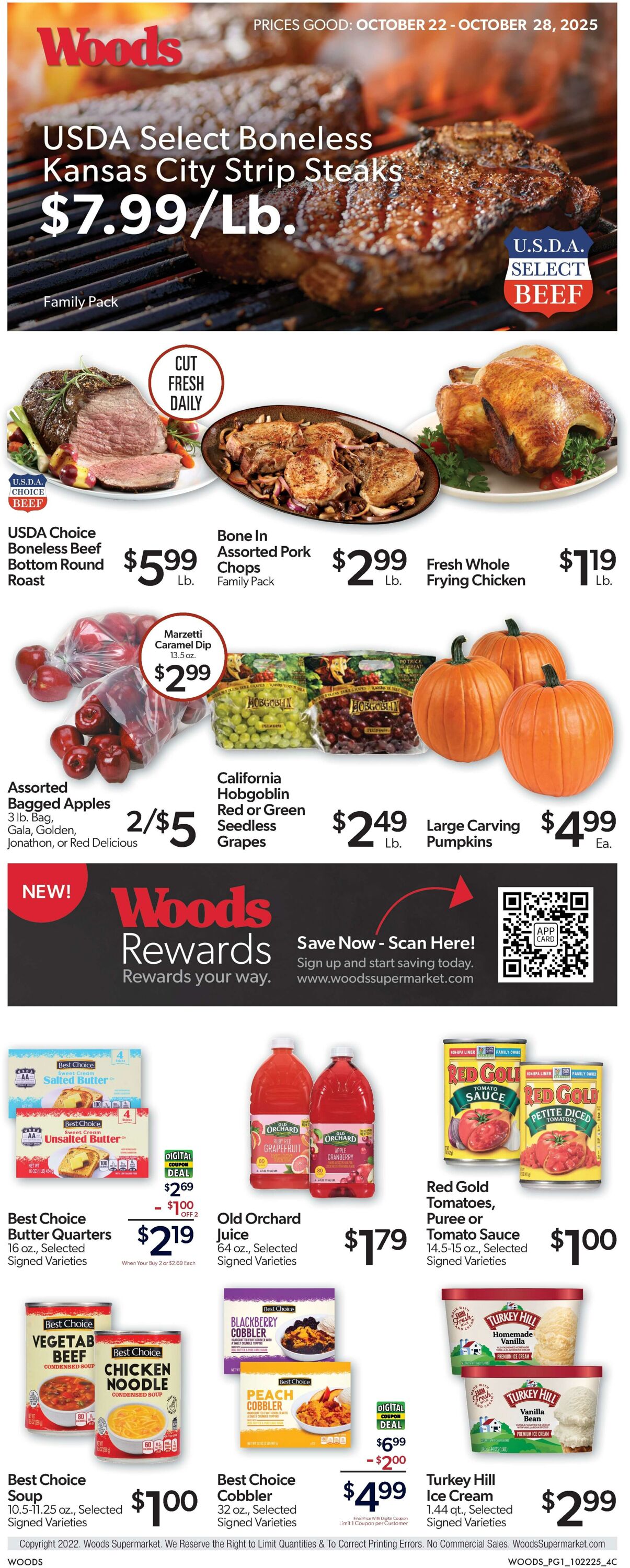 Weekly ad Woods Supermarket 10/22/2025 - 10/28/2025
