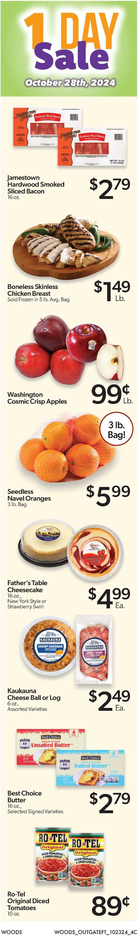 Weekly ad Woods Supermarket 10/23/2024 - 10/29/2024