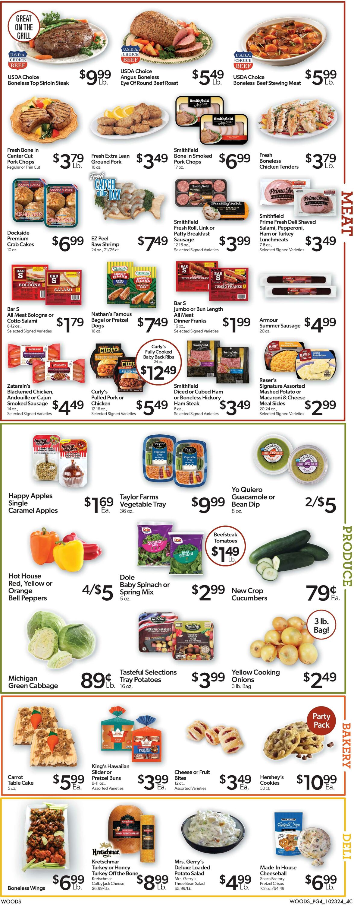 Weekly ad Woods Supermarket 10/23/2024 - 10/29/2024