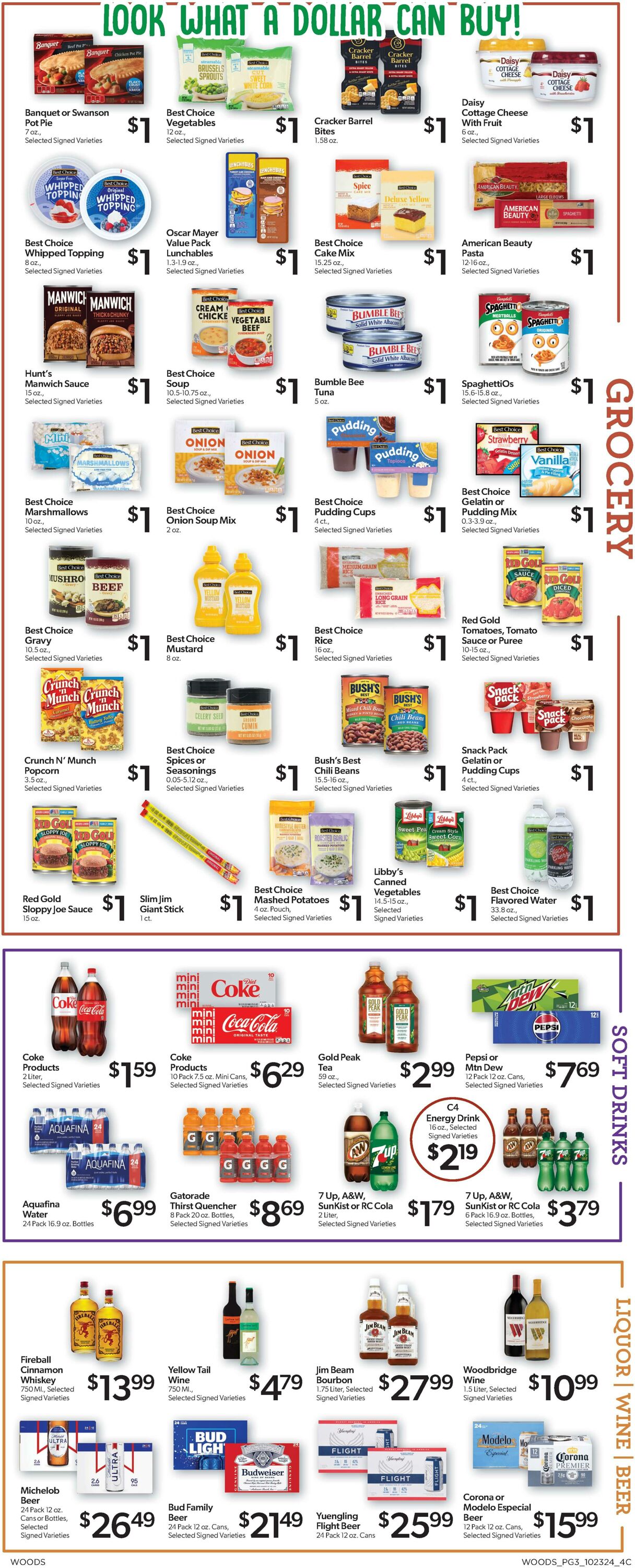 Weekly ad Woods Supermarket 10/23/2024 - 10/29/2024