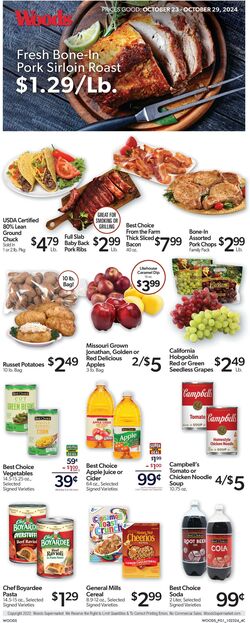 Weekly ad Woods Supermarket 10/30/2024 - 11/05/2024