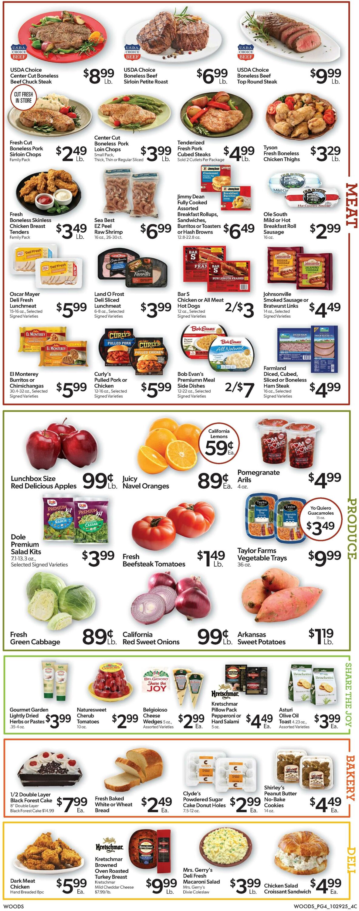 Weekly ad Woods Supermarket 10/29/2025 - 11/04/2025