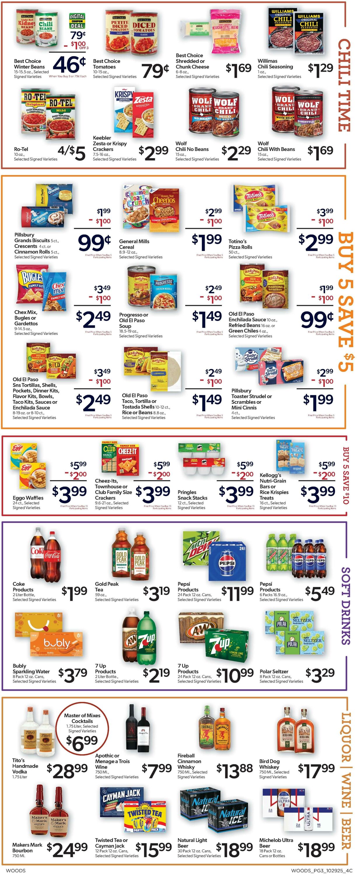 Weekly ad Woods Supermarket 10/29/2025 - 11/04/2025