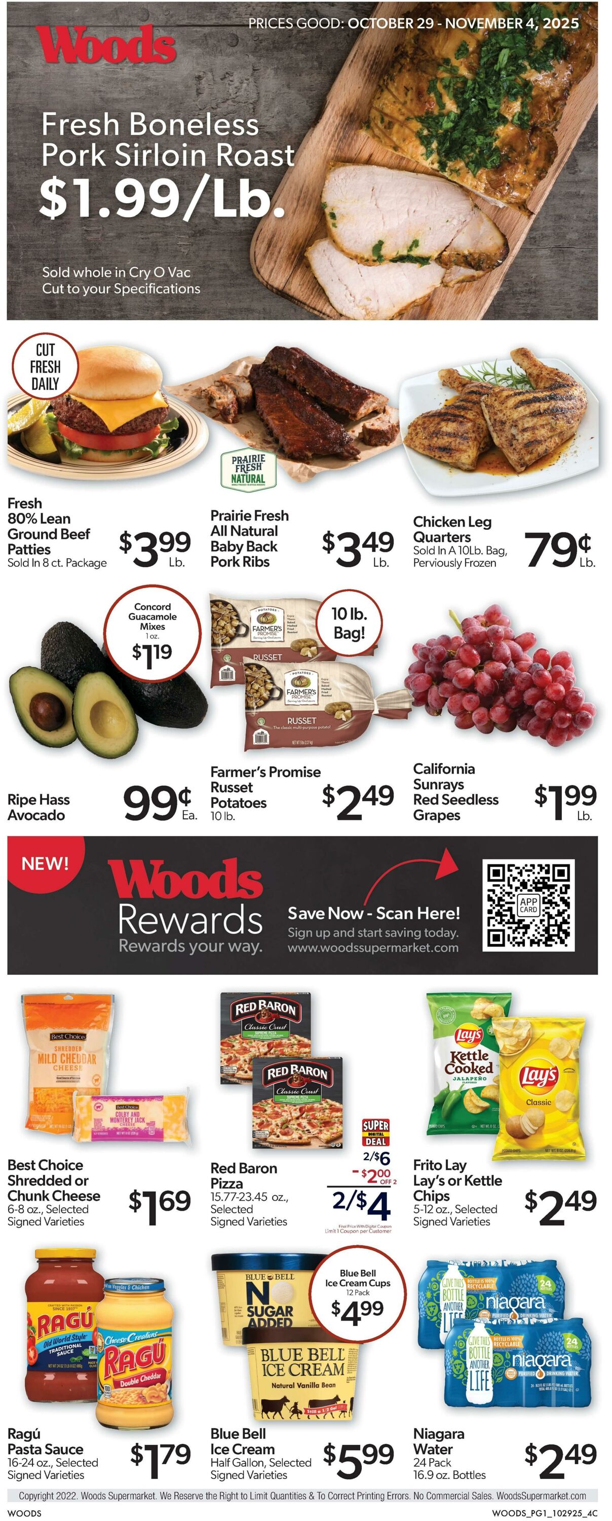Weekly ad Woods Supermarket 10/29/2025 - 11/04/2025