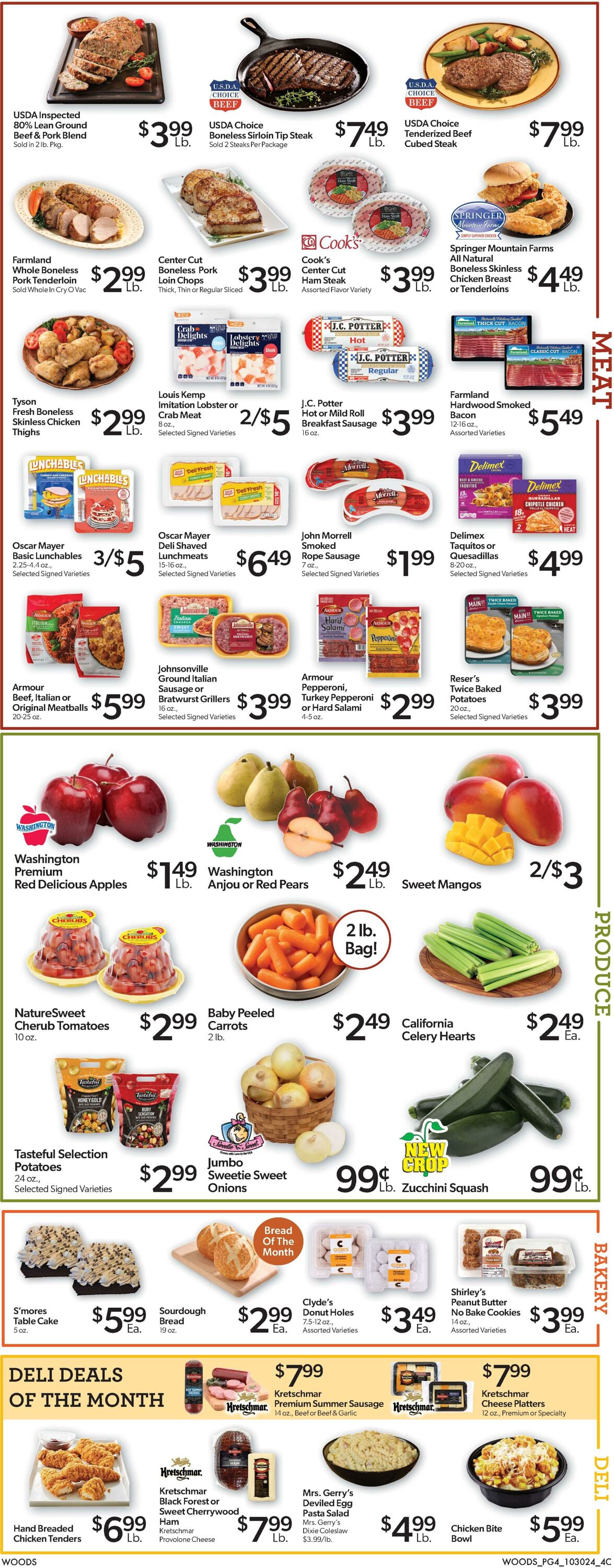 Weekly ad Woods Supermarket 10/30/2024 - 11/05/2024