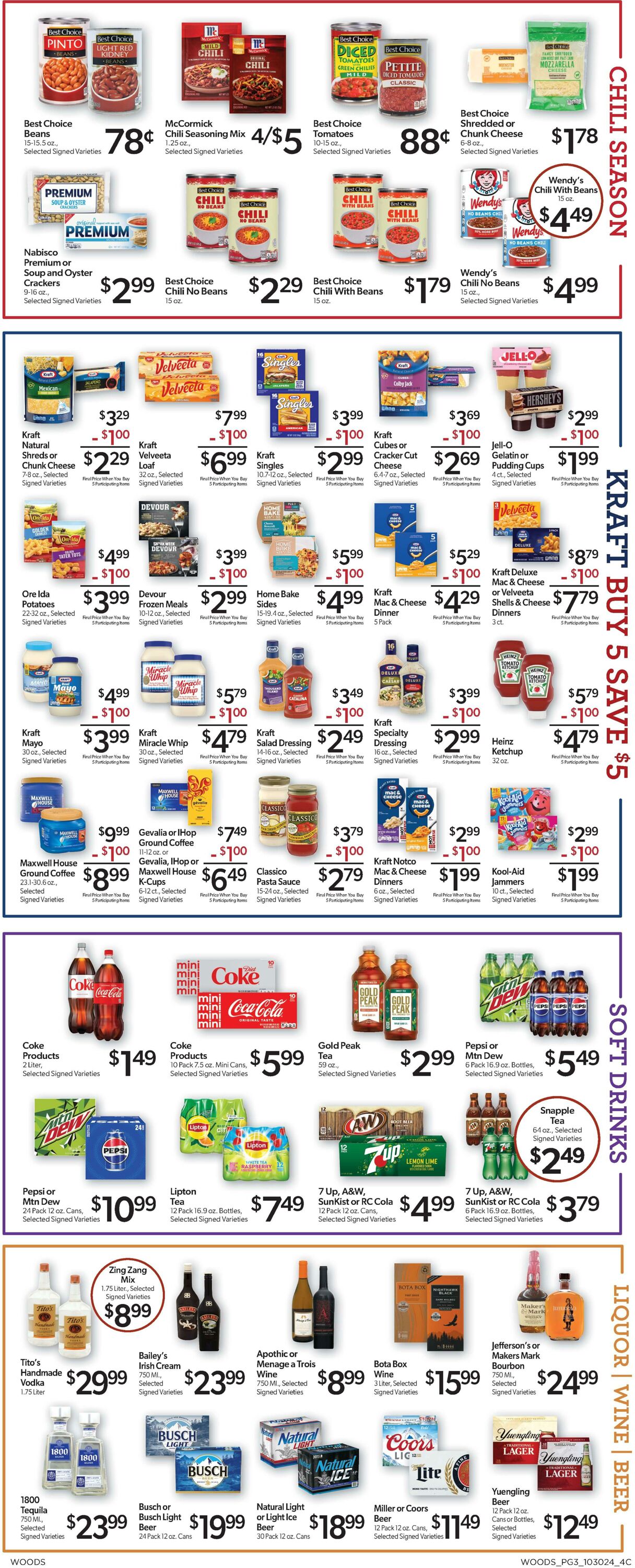 Weekly ad Woods Supermarket 10/30/2024 - 11/05/2024