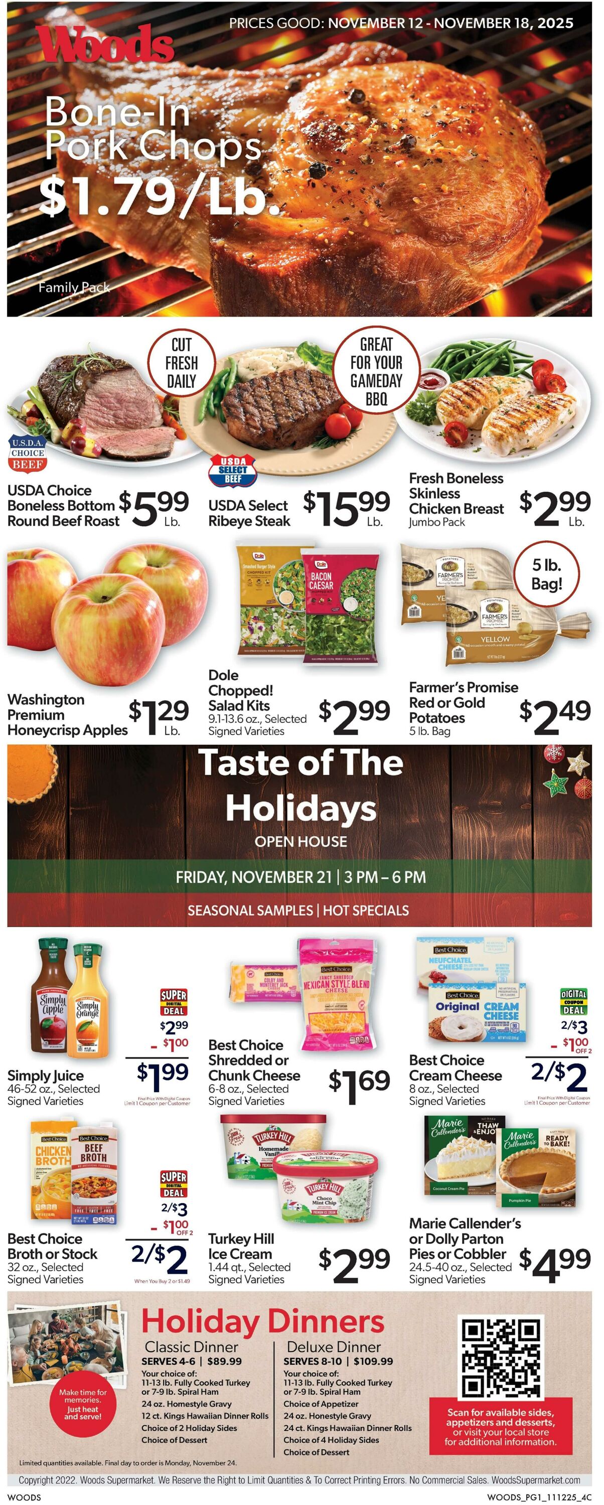 Weekly ad Woods Supermarket 11/12/2025 - 11/18/2025