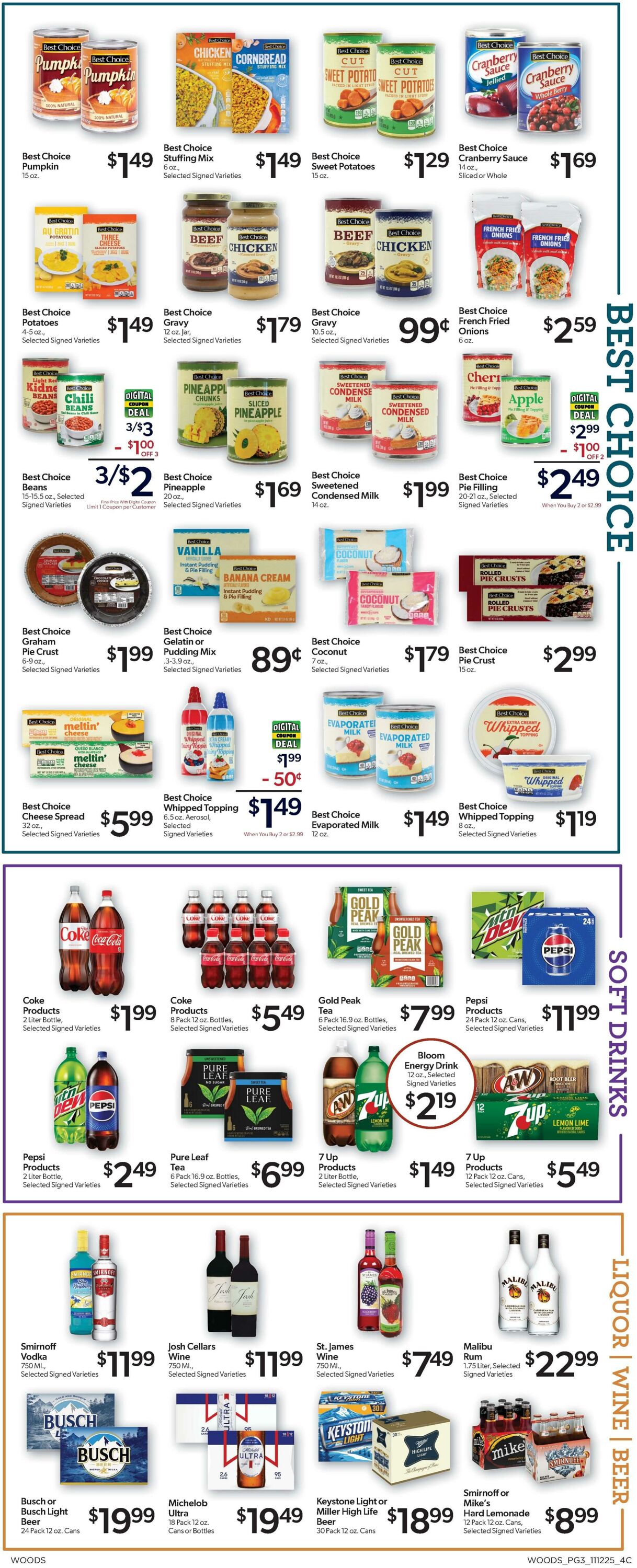 Weekly ad Woods Supermarket 11/12/2025 - 11/18/2025