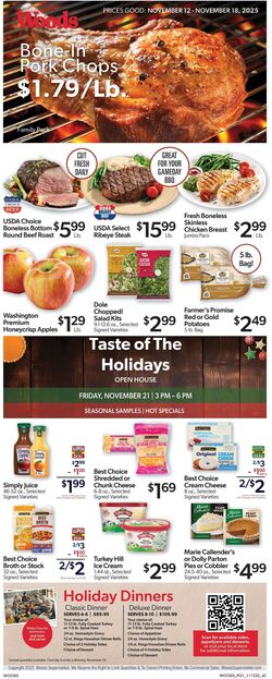 Weekly ad Woods Supermarket 12/03/2025 - 12/09/2025