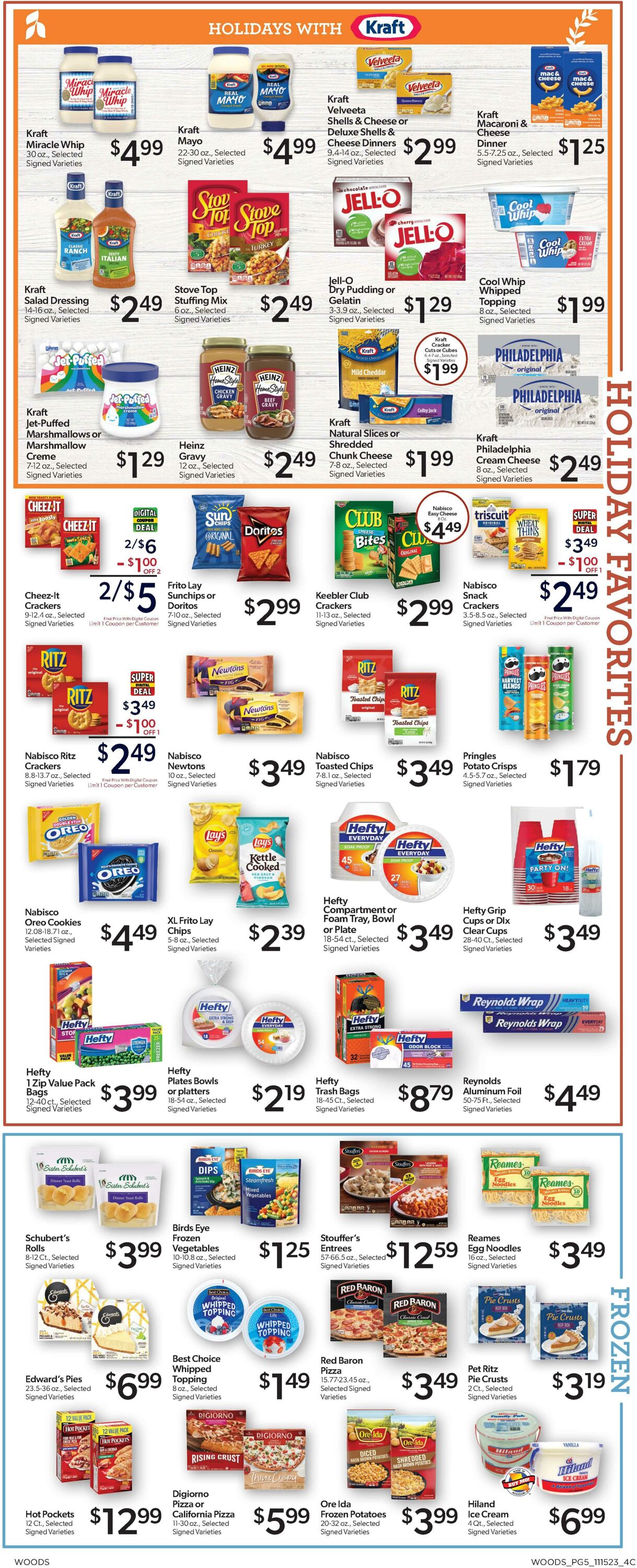 Weekly ad Woods Supermarket 11/15/2023 - 11/28/2023