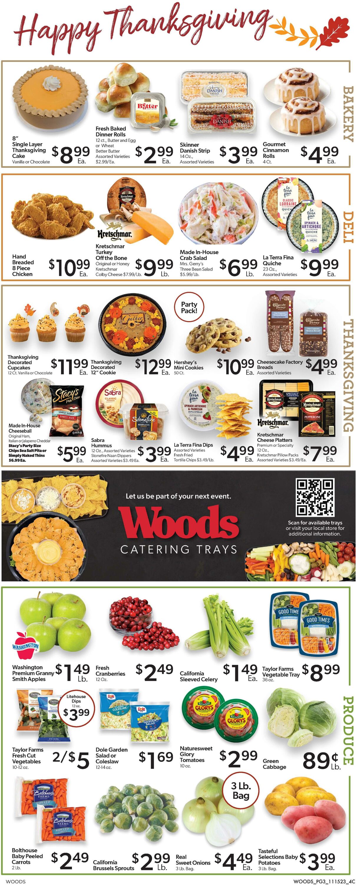 Weekly ad Woods Supermarket 11/15/2023 - 11/28/2023