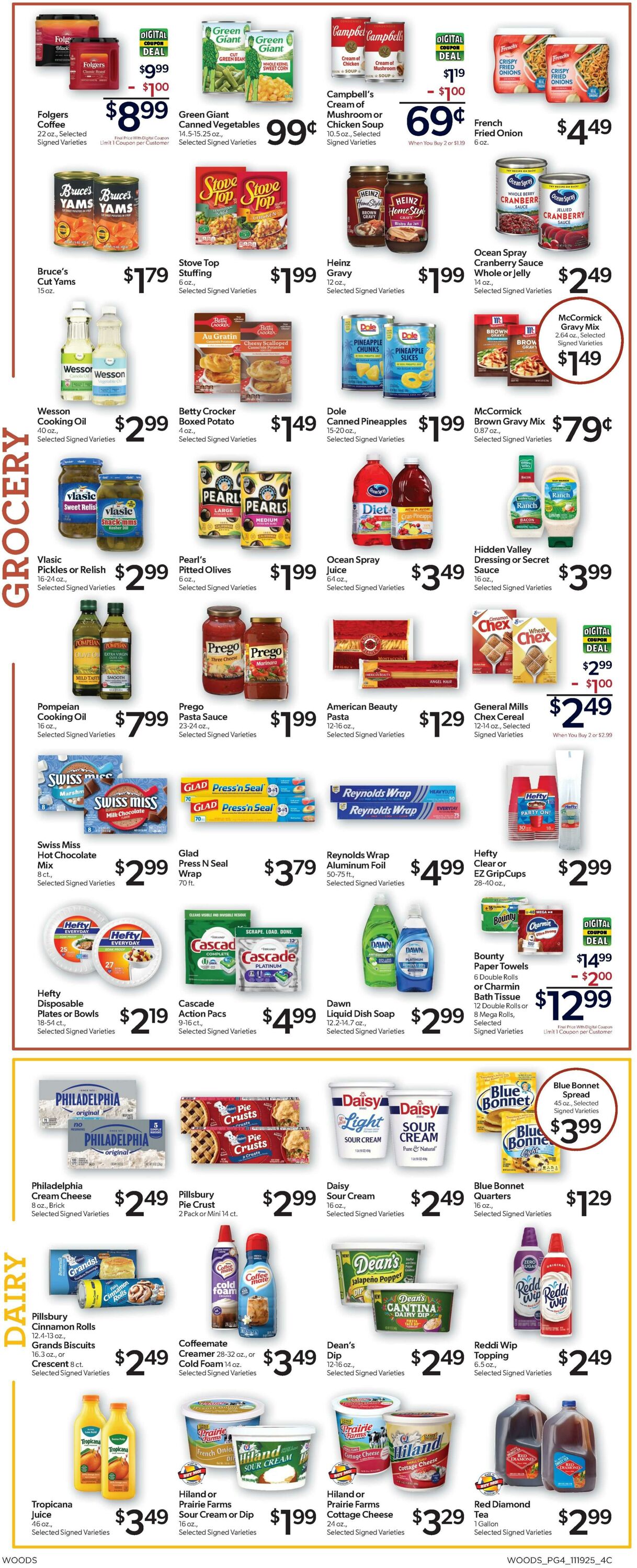 Weekly ad Woods Supermarket 11/19/2025 - 12/02/2025