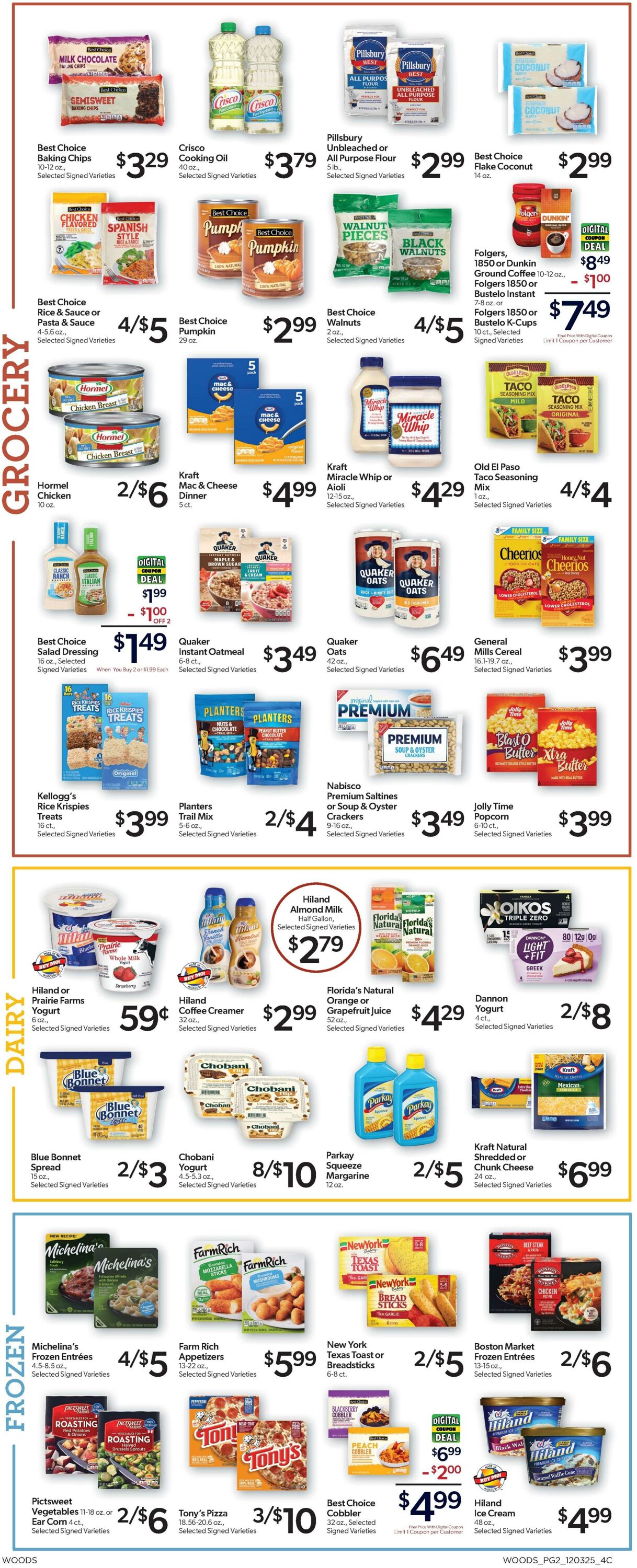 Weekly ad Woods Supermarket 12/03/2025 - 12/09/2025