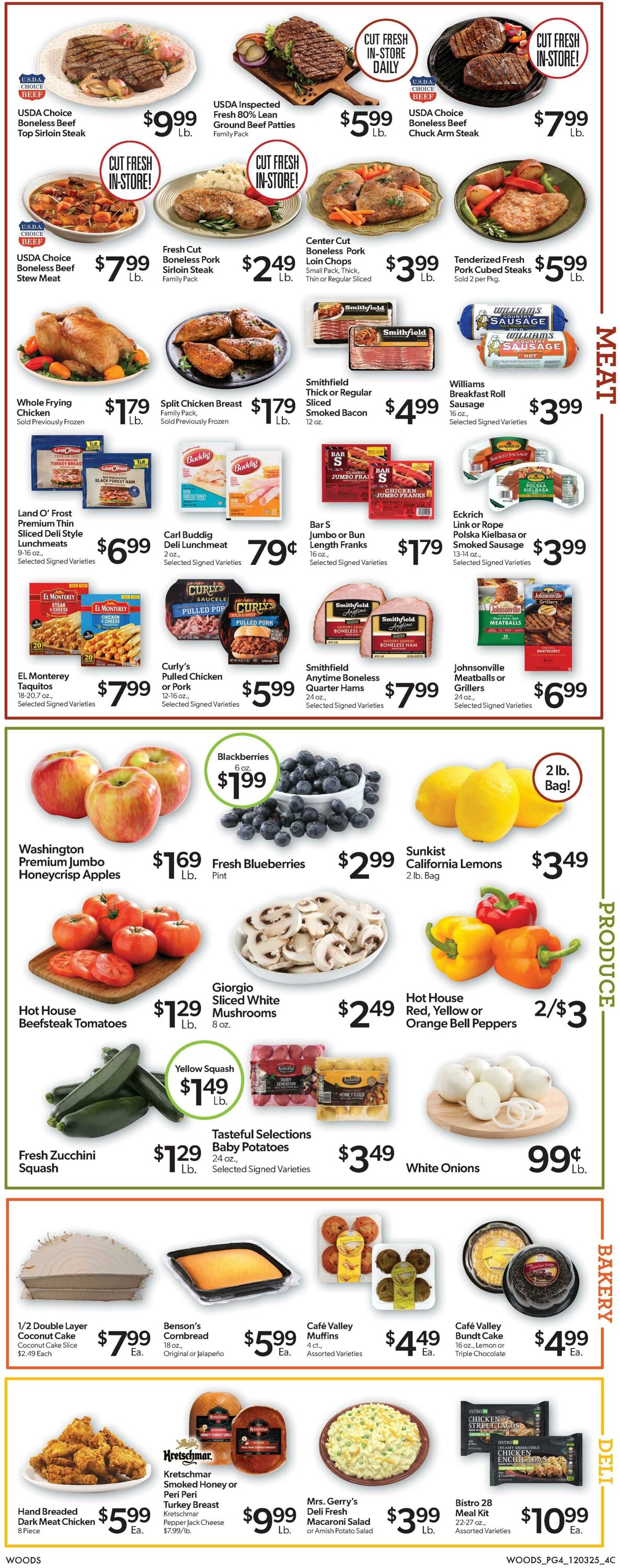 Weekly ad Woods Supermarket 12/03/2025 - 12/09/2025