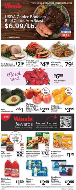Weekly ad Woods Supermarket 12/03/2025 - 12/09/2025