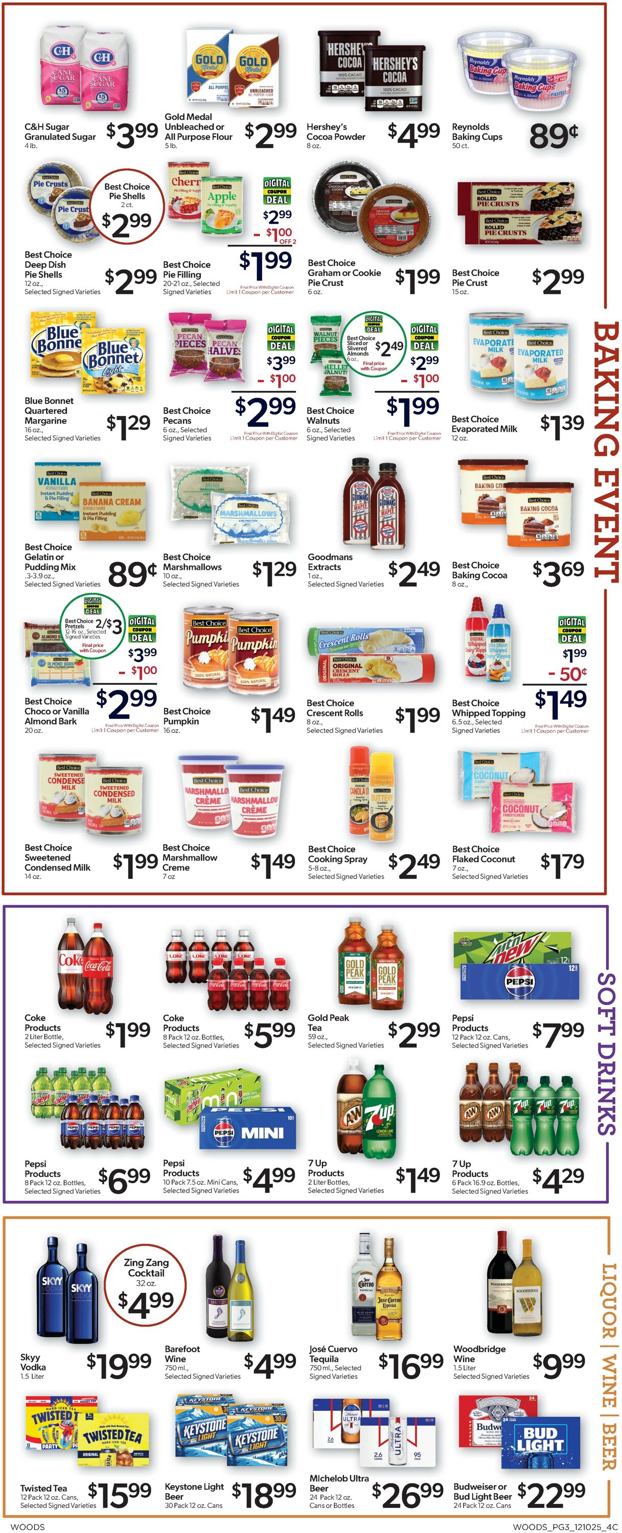 Weekly ad Woods Supermarket 12/10/2025 - 12/16/2025