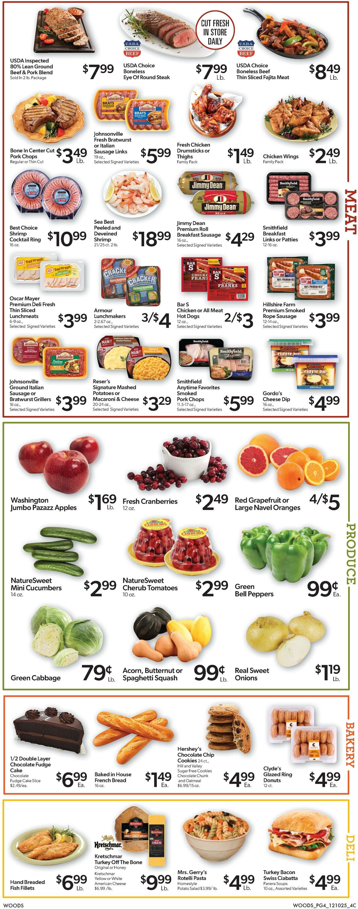 Weekly ad Woods Supermarket 12/10/2025 - 12/16/2025