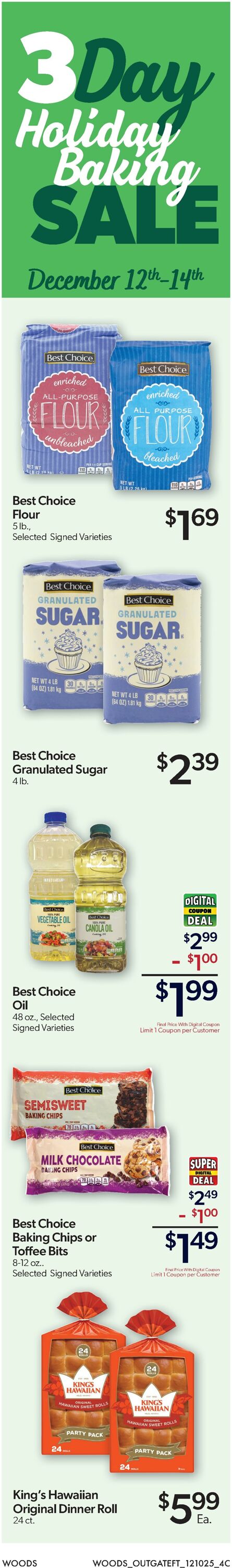 Weekly ad Woods Supermarket 12/10/2025 - 12/16/2025