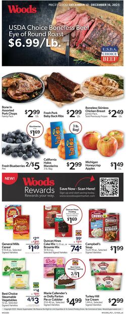 Weekly ad Woods Supermarket 12/10/2025 - 12/16/2025