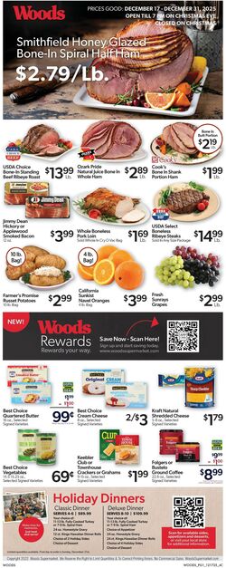 Weekly ad Woods Supermarket 12/17/2025 - 12/31/2025