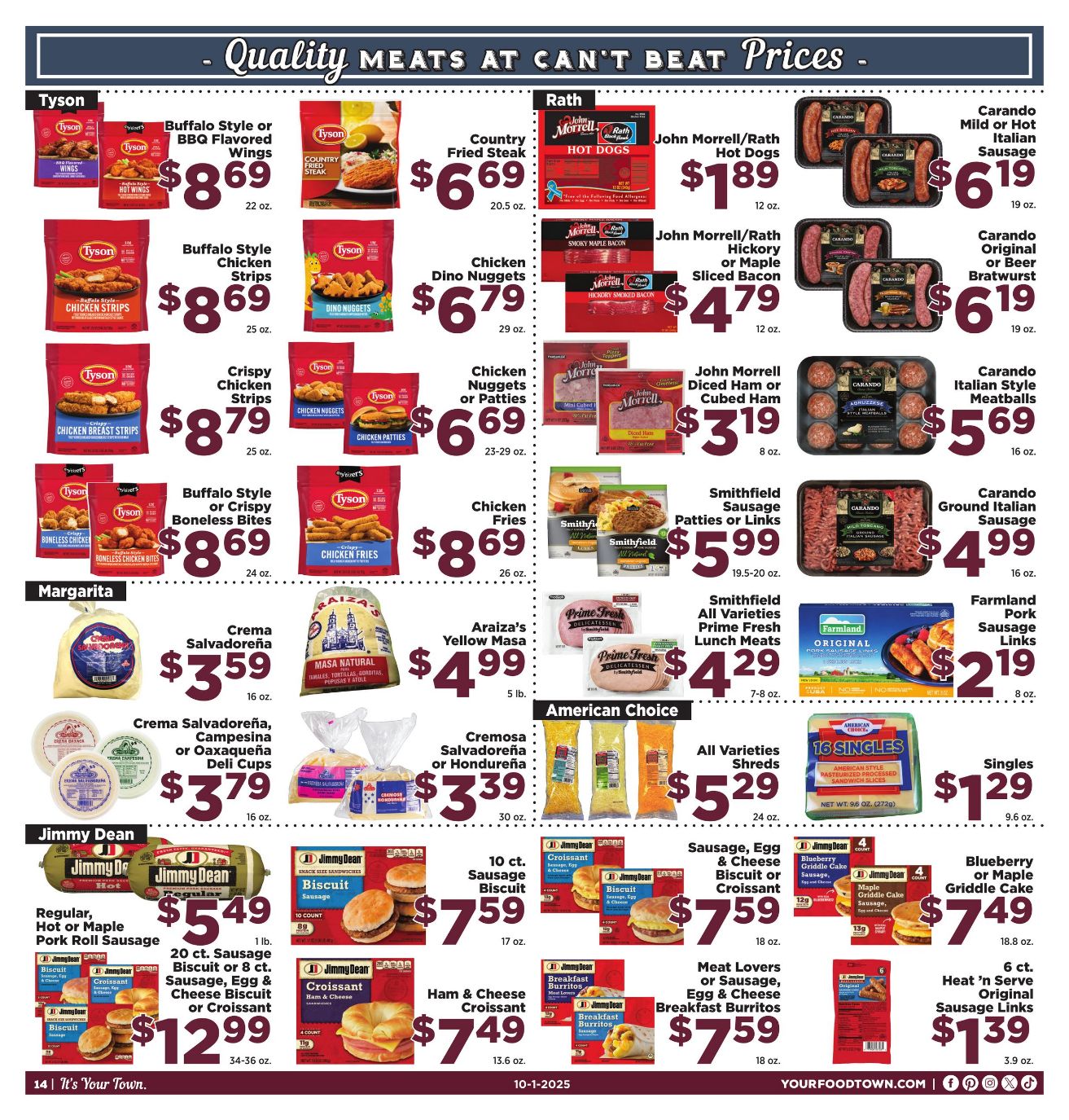 Weekly ad Your Food Town 10/01/2025 - 10/07/2025