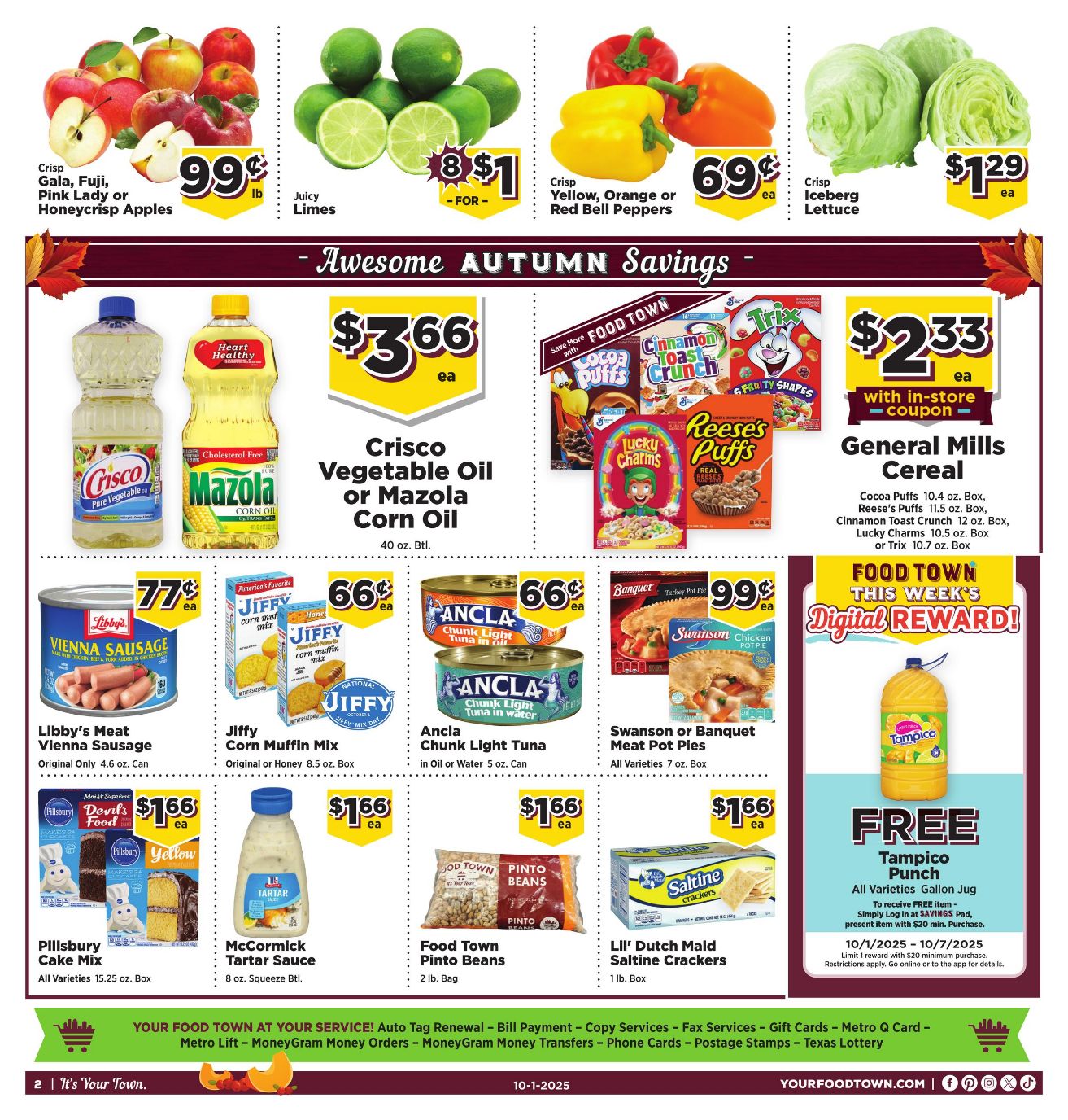 Weekly ad Your Food Town 10/01/2025 - 10/07/2025