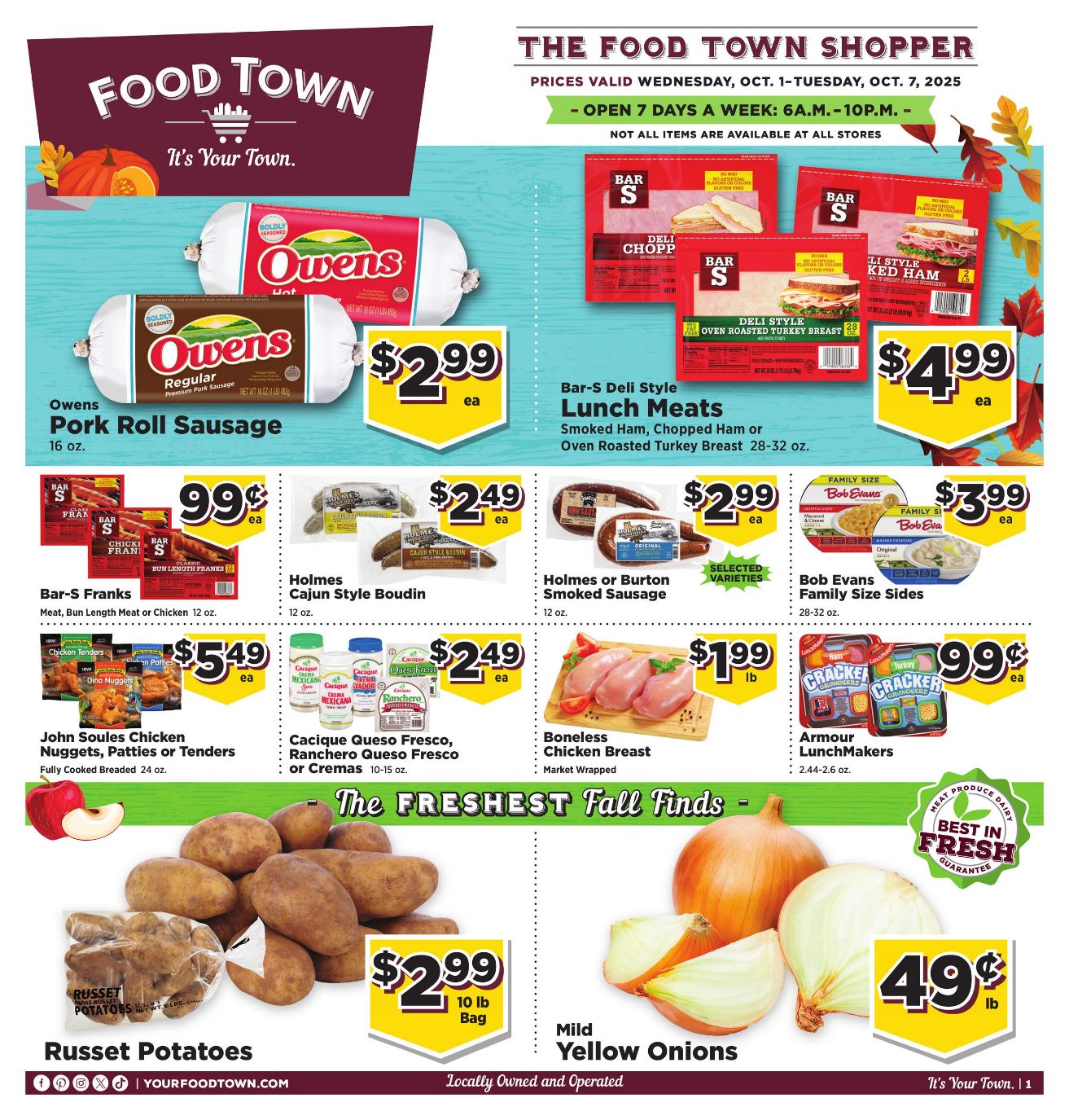 Weekly ad Your Food Town 10/01/2025 - 10/07/2025