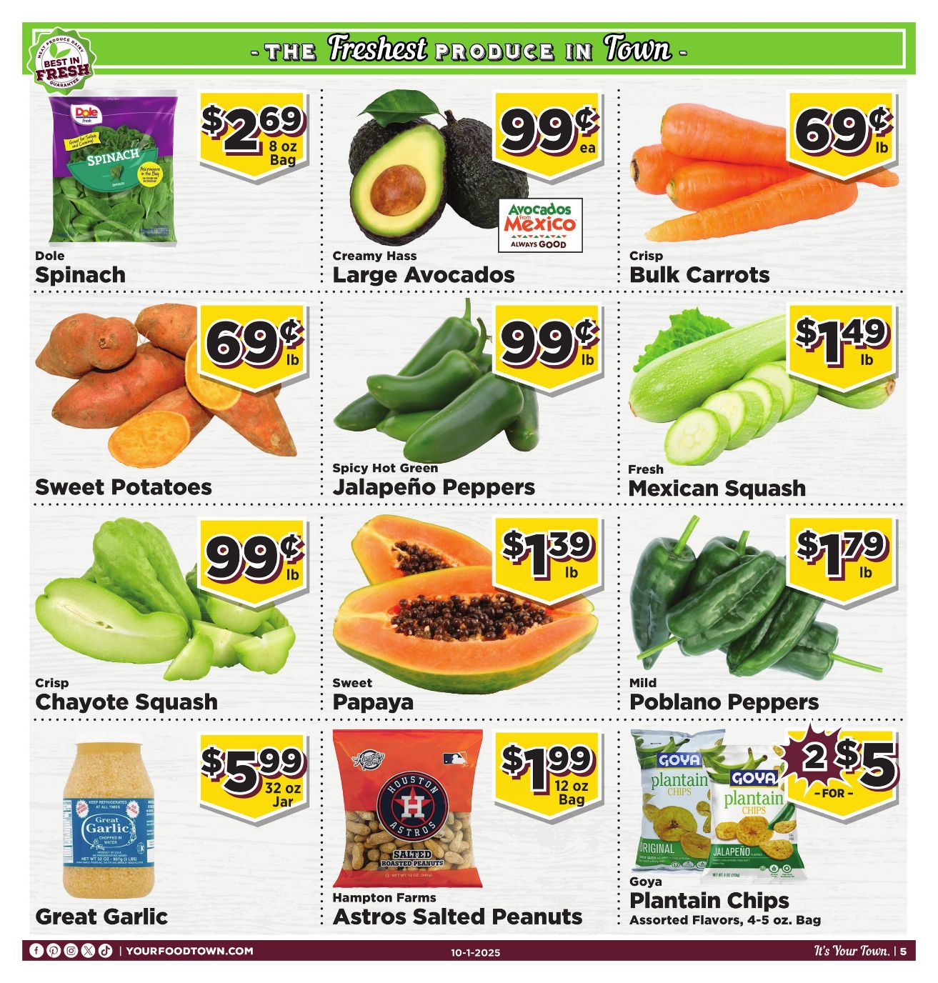 Weekly ad Your Food Town 10/01/2025 - 10/07/2025