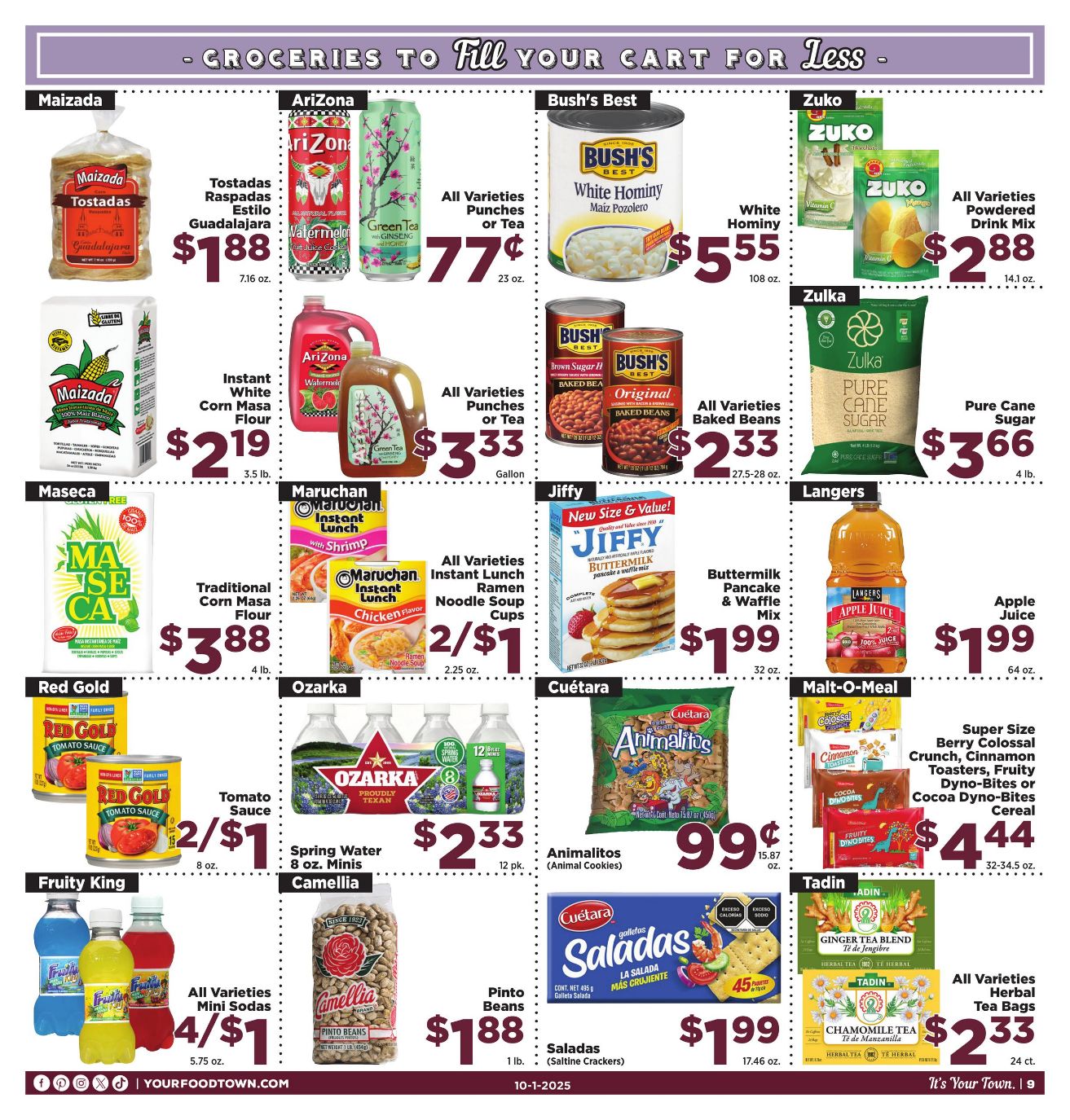 Weekly ad Your Food Town 10/01/2025 - 10/07/2025