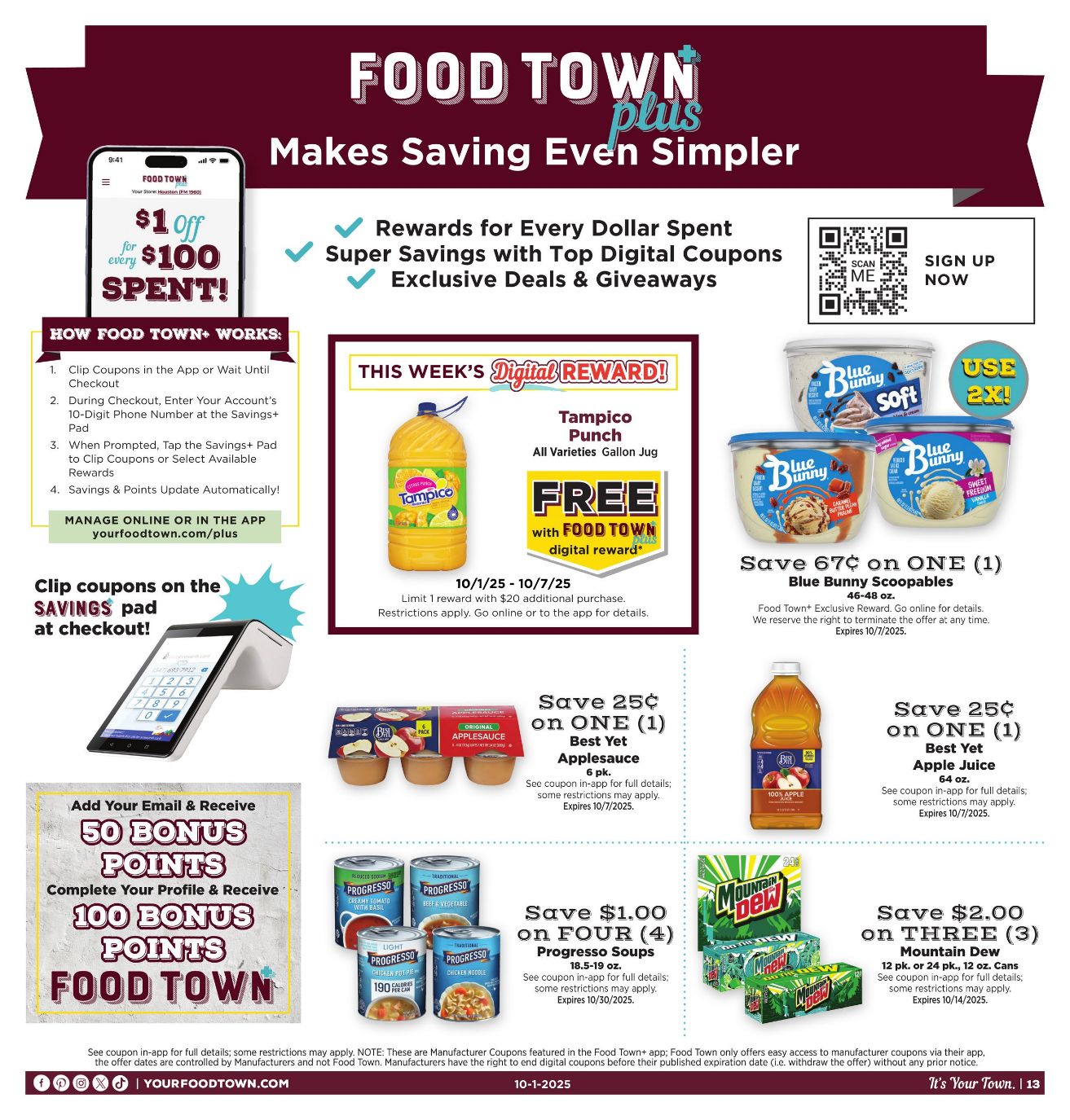 Weekly ad Your Food Town 10/01/2025 - 10/07/2025