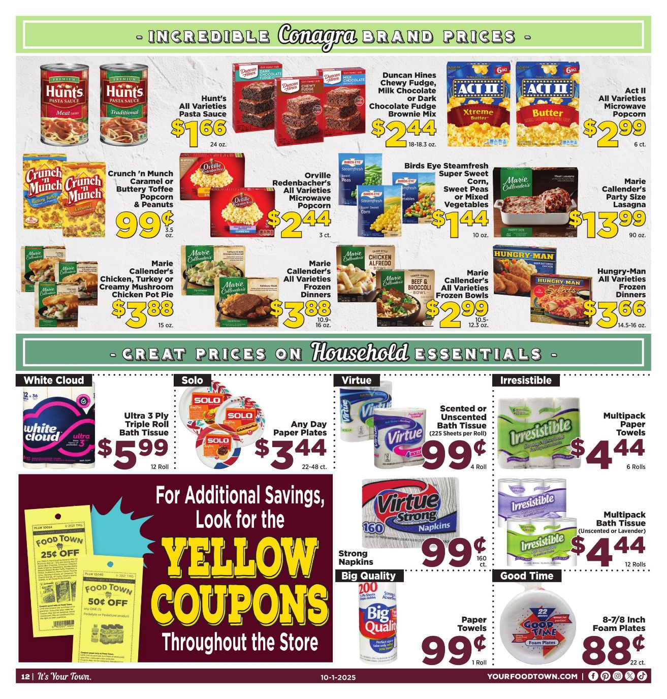 Weekly ad Your Food Town 10/01/2025 - 10/07/2025