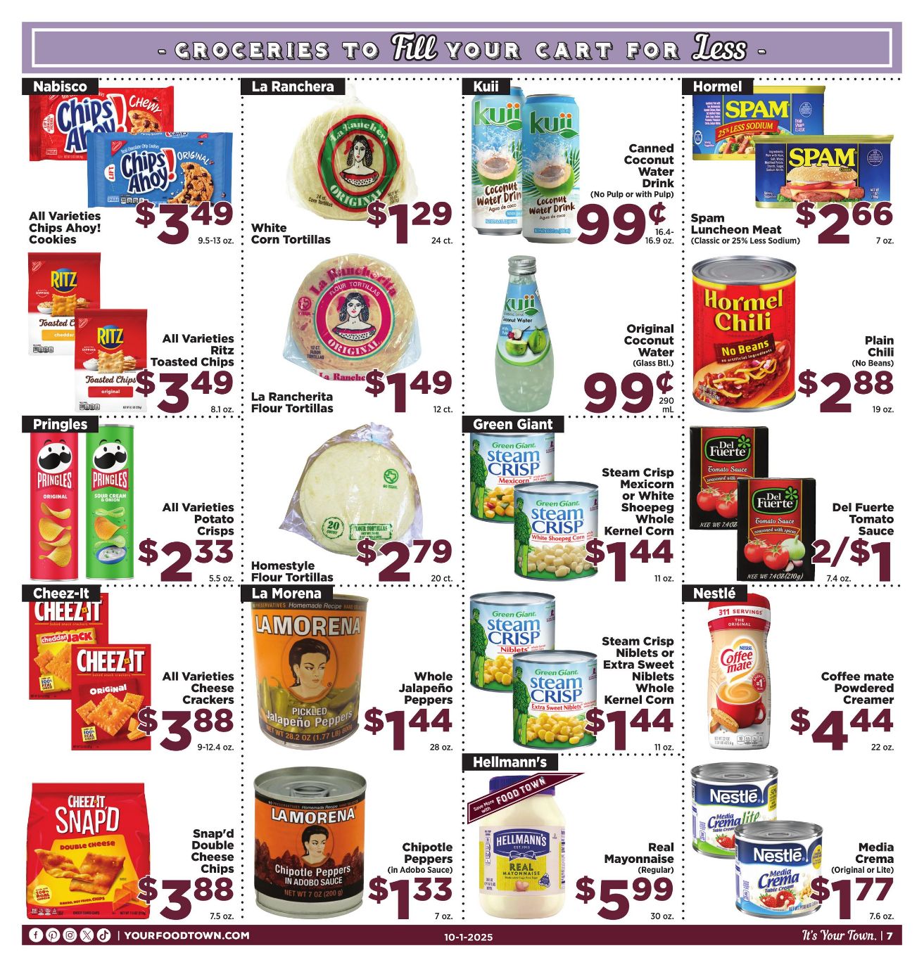 Weekly ad Your Food Town 10/01/2025 - 10/07/2025