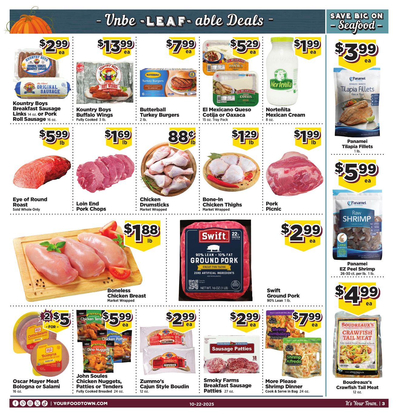 Weekly ad Your Food Town 10/22/2025 - 10/28/2025