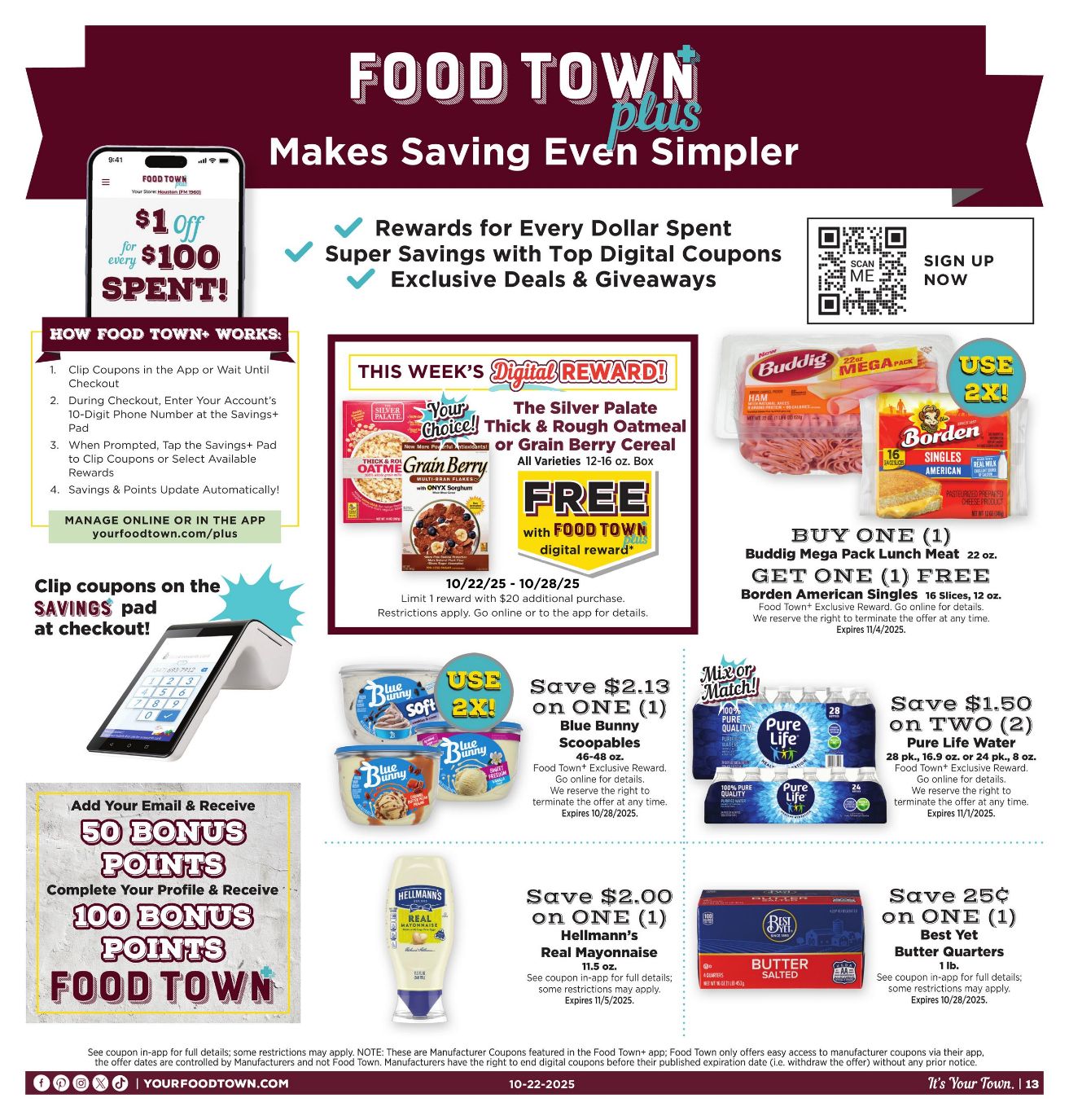 Weekly ad Your Food Town 10/22/2025 - 10/28/2025