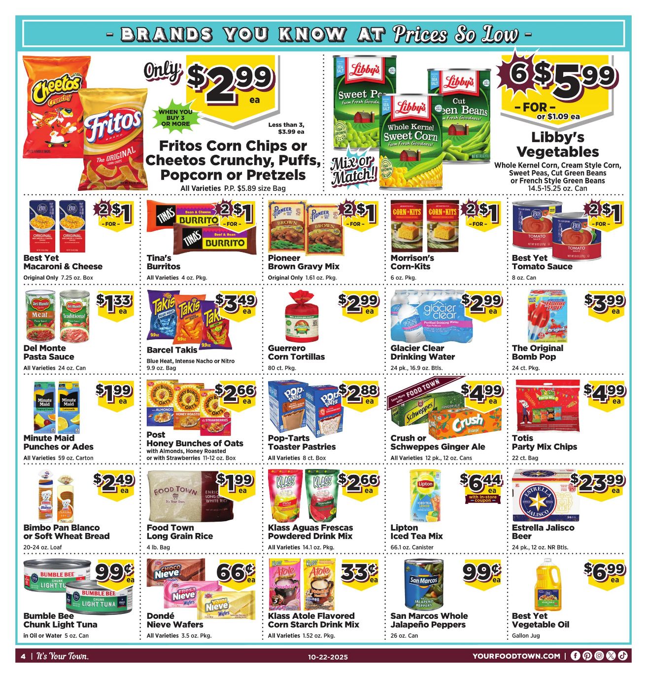 Weekly ad Your Food Town 10/22/2025 - 10/28/2025