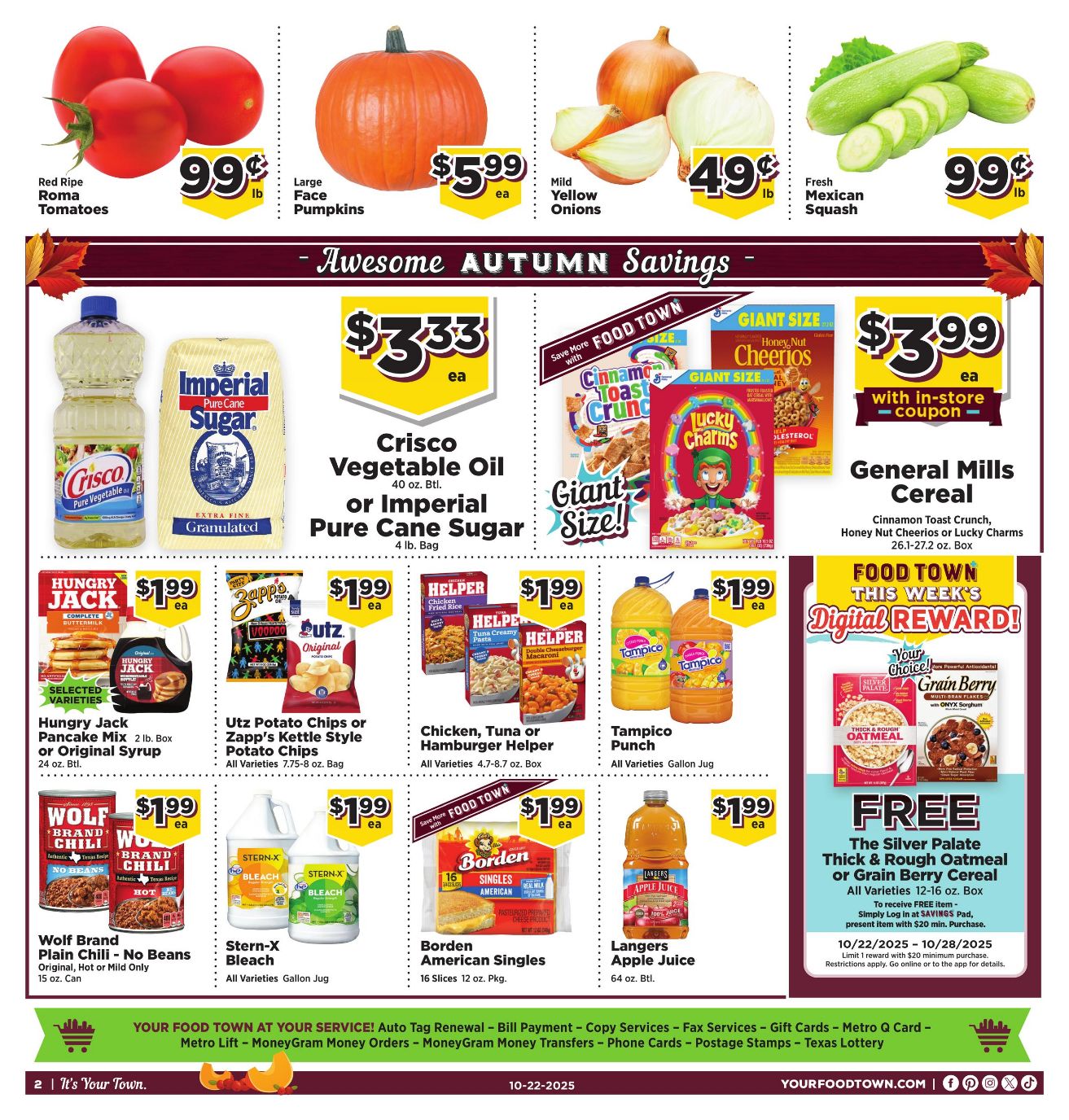 Weekly ad Your Food Town 10/22/2025 - 10/28/2025