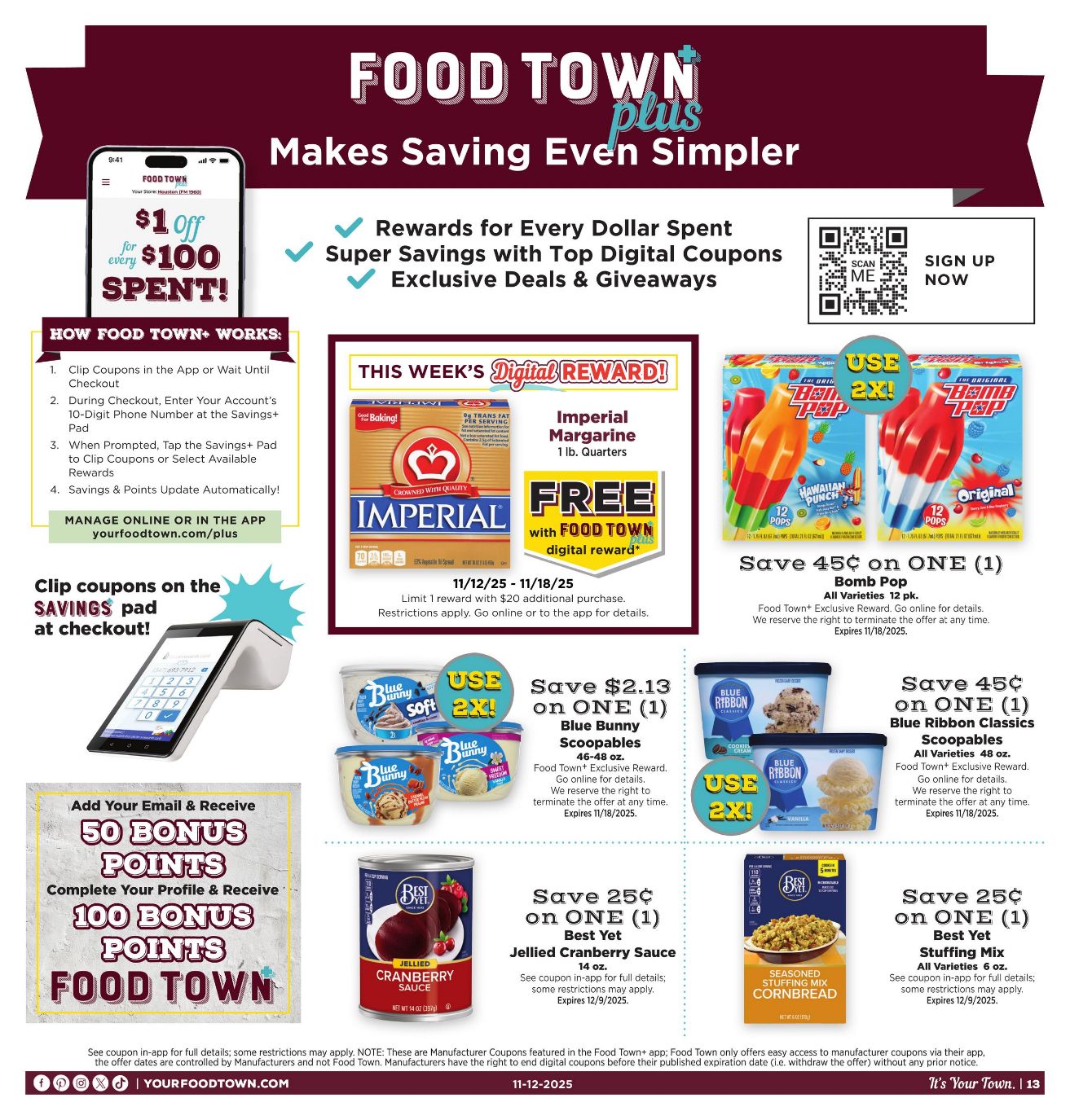 Weekly ad Your Food Town 11/12/2025 - 11/18/2025