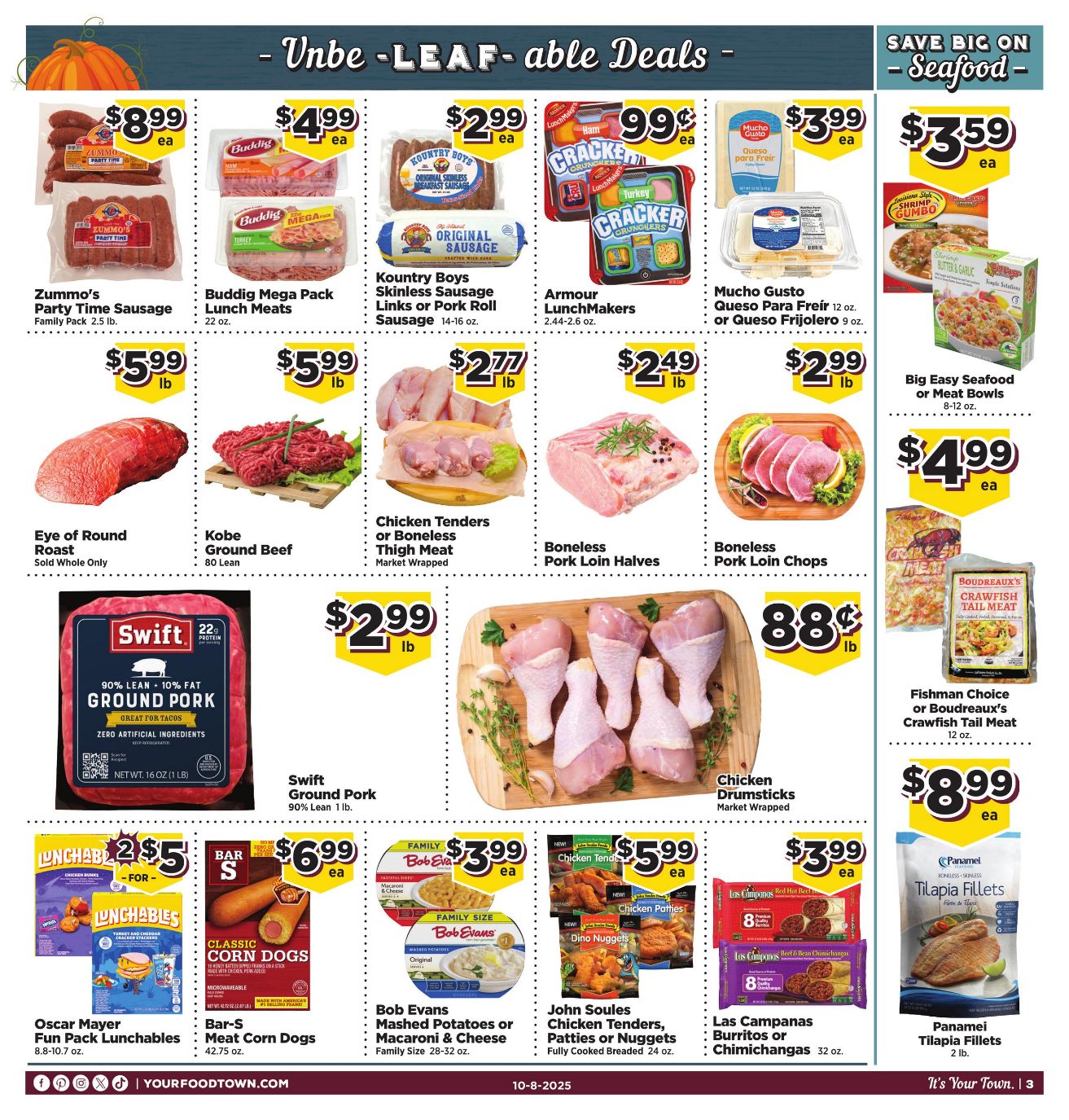 Weekly ad Your Food Town 10/08/2025 - 10/14/2025