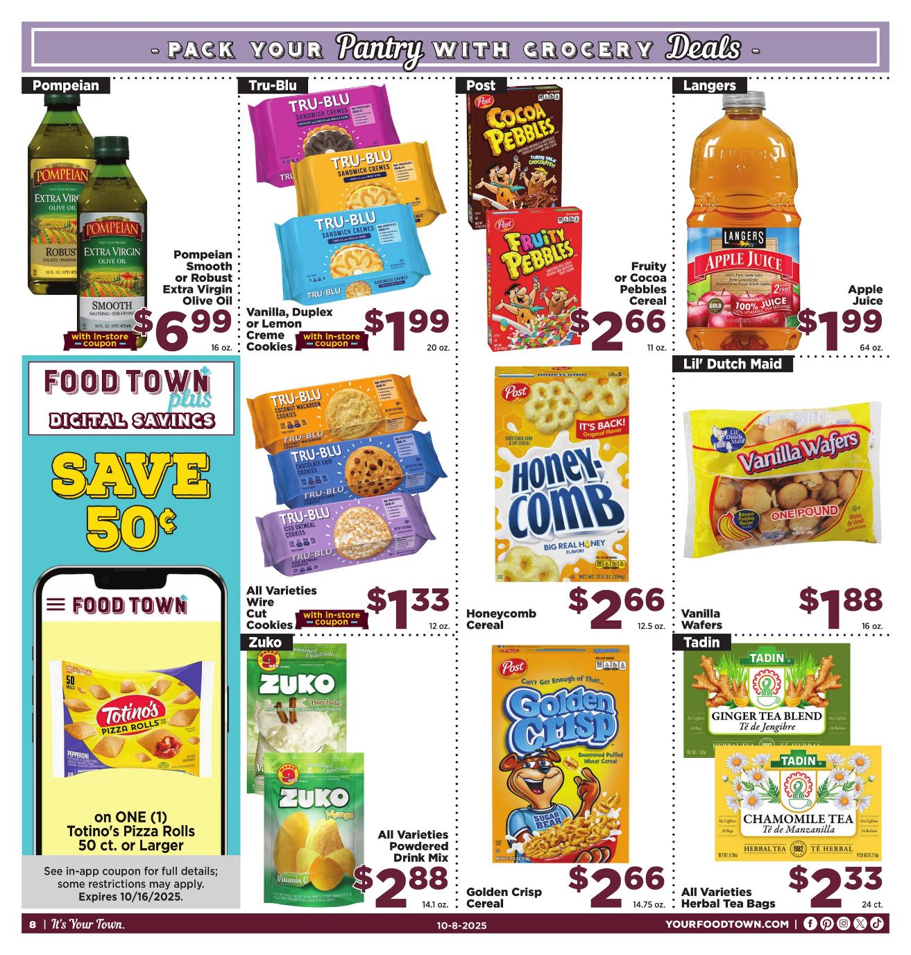 Weekly ad Your Food Town 10/08/2025 - 10/14/2025