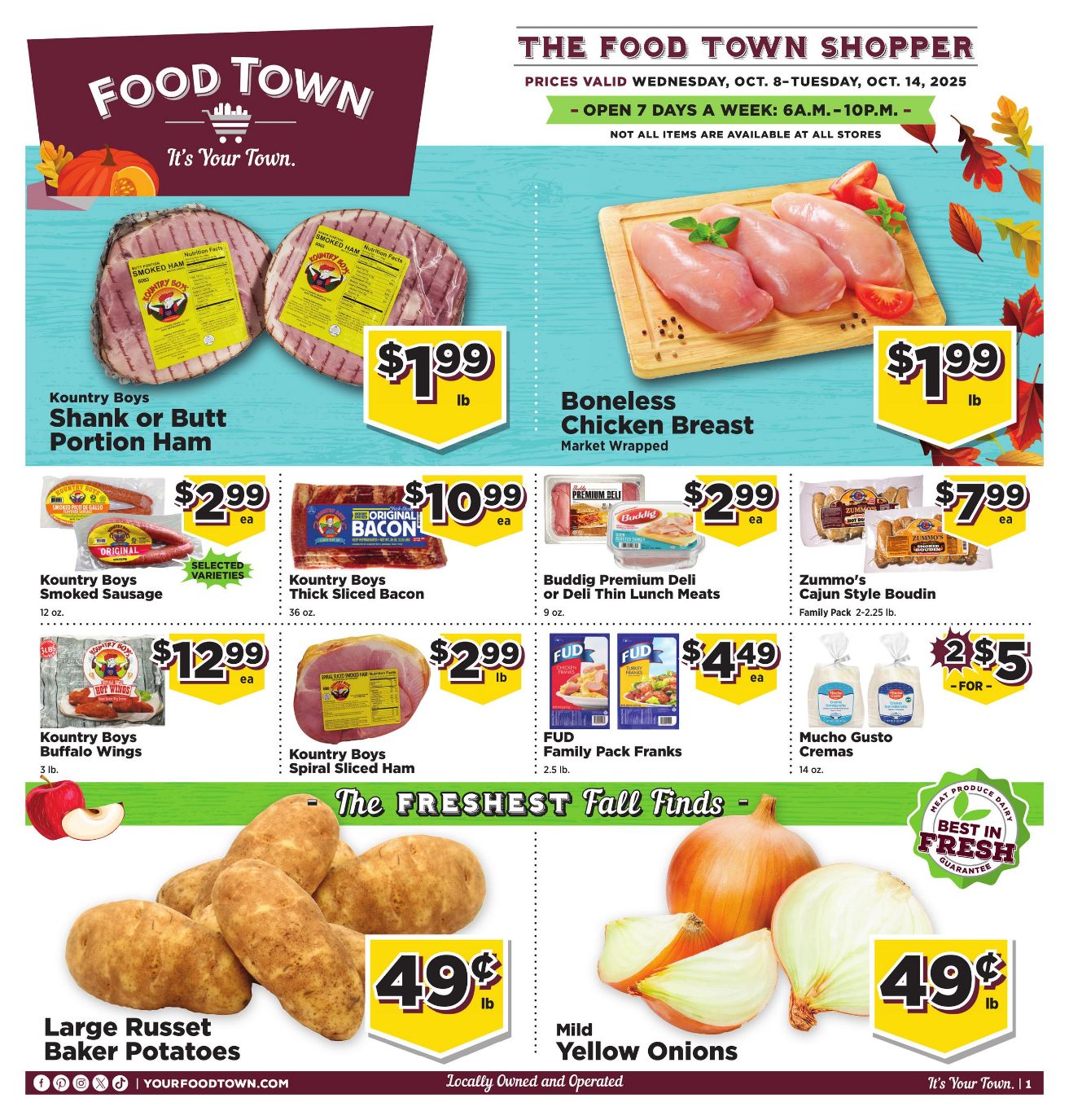 Weekly ad Your Food Town 10/08/2025 - 10/14/2025