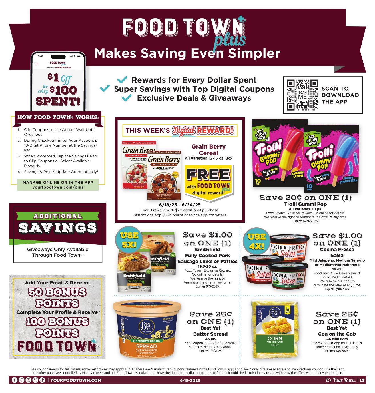 Weekly ad Your Food Town 06/18/2025 - 06/24/2025