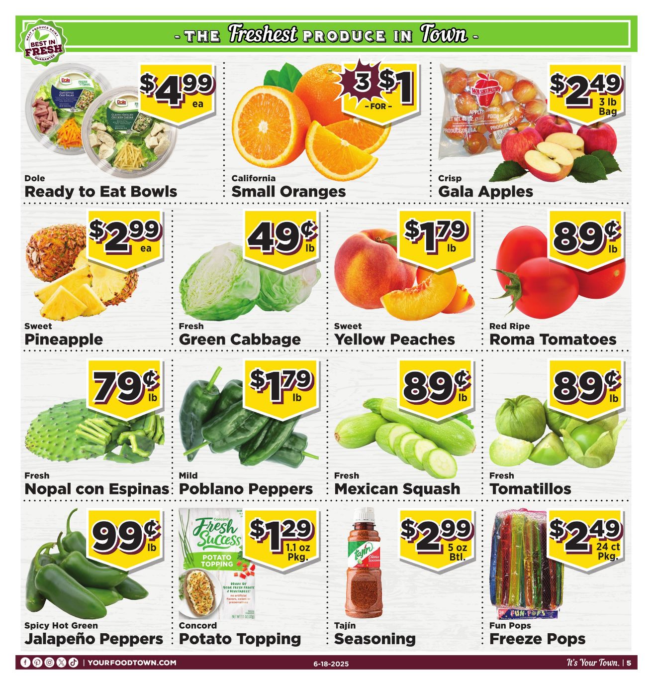Weekly ad Your Food Town 06/18/2025 - 06/24/2025