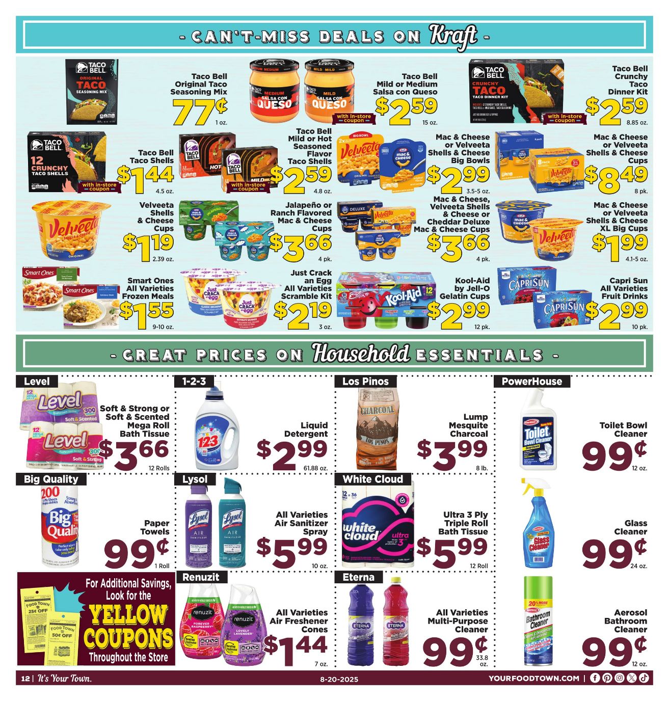 Weekly ad Your Food Town 08/20/2025 - 08/26/2025